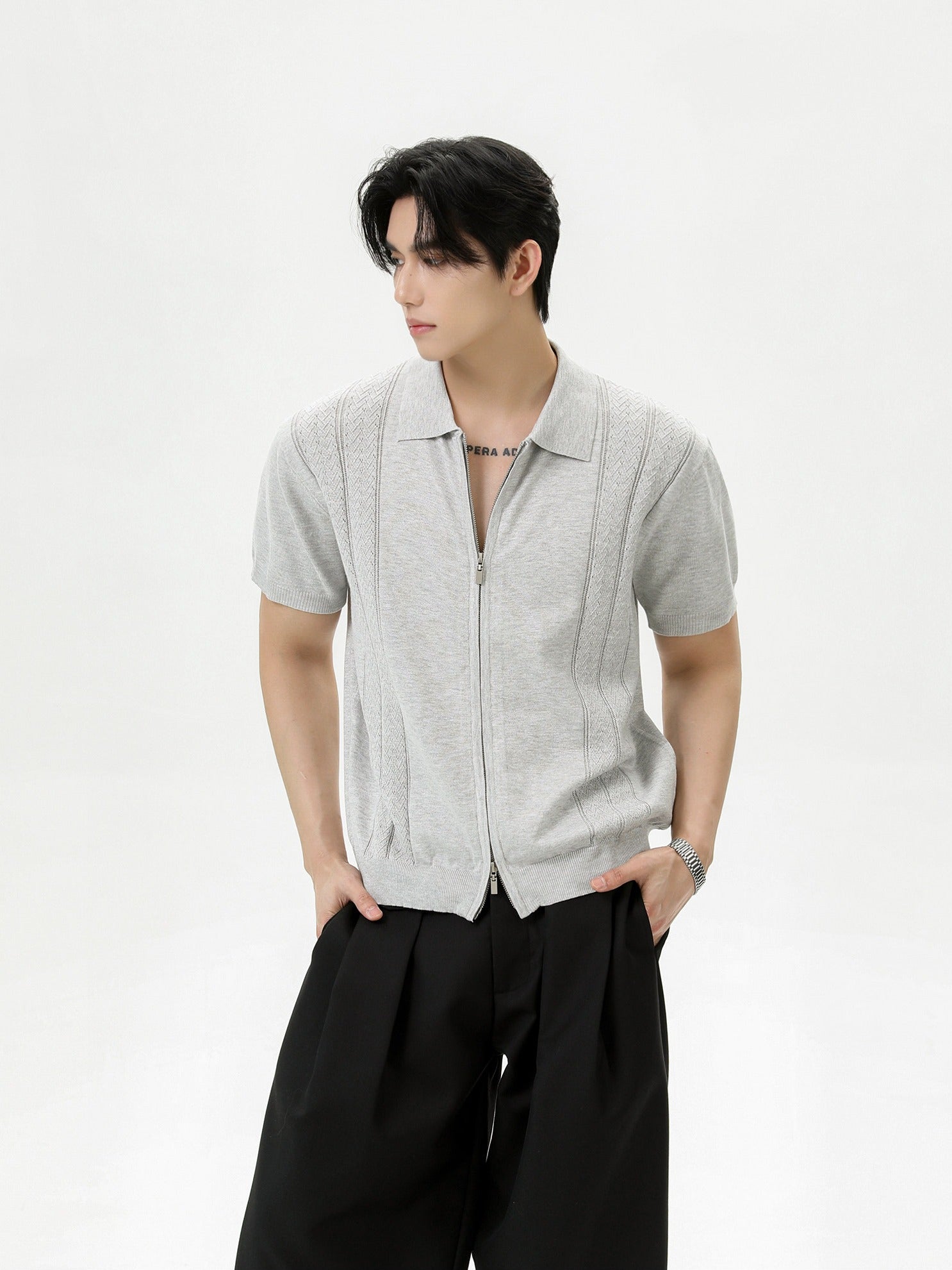 BNB Perfect Double Zip Polo Knit (3color)
