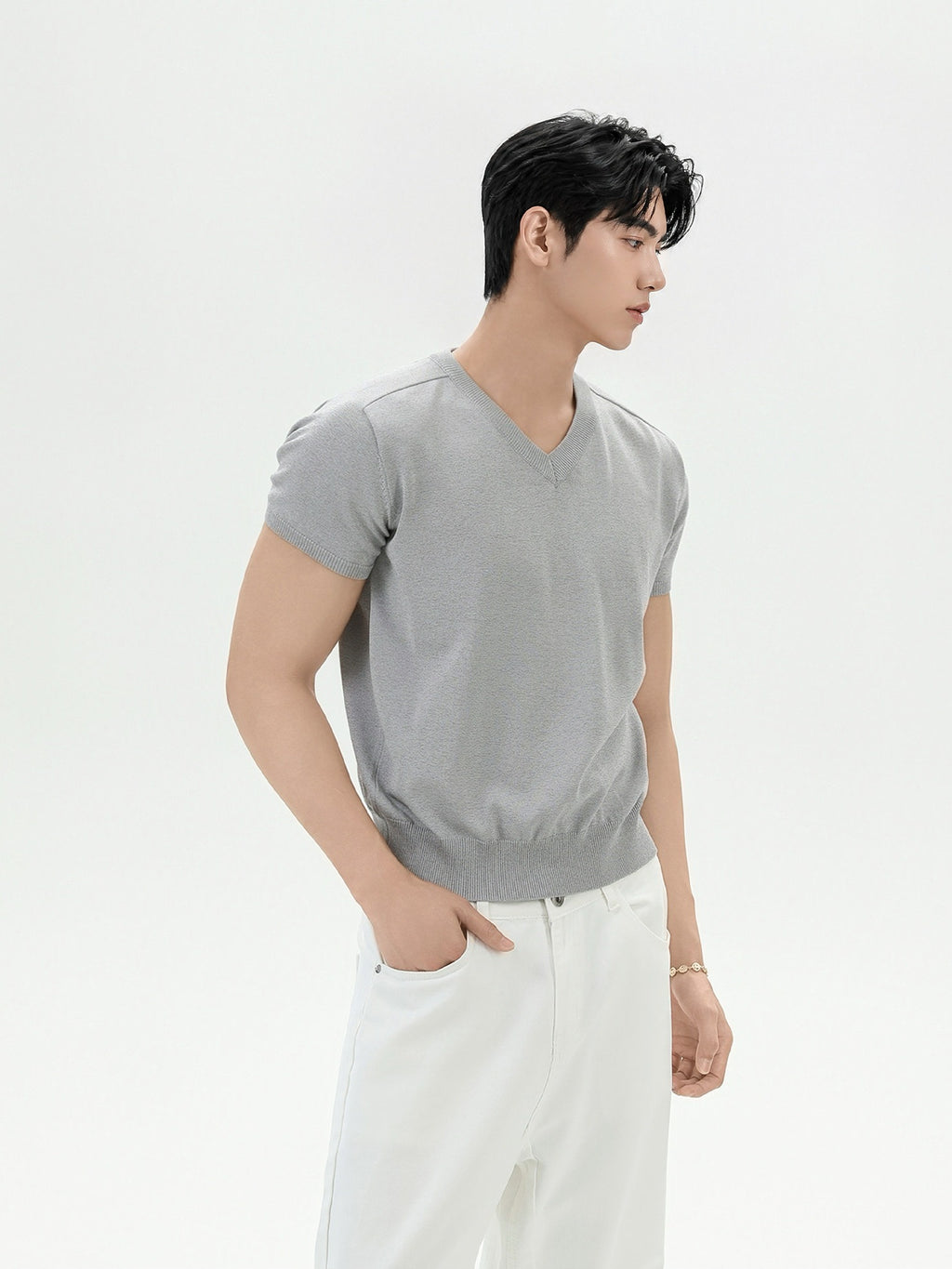 BNB Essential V-Knit T-shirt (3color)