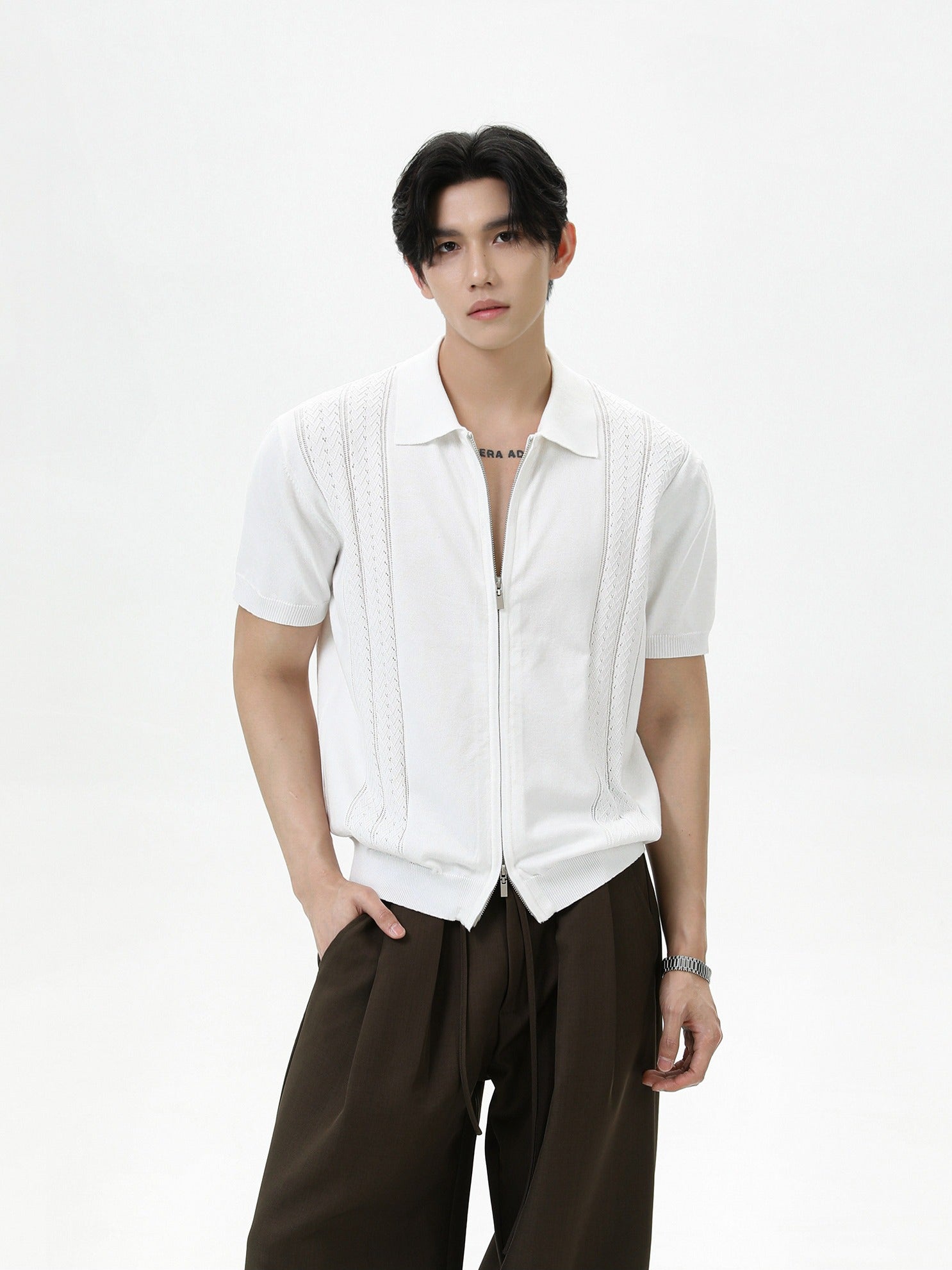 BNB Perfect Double Zip Polo Knit (3color)