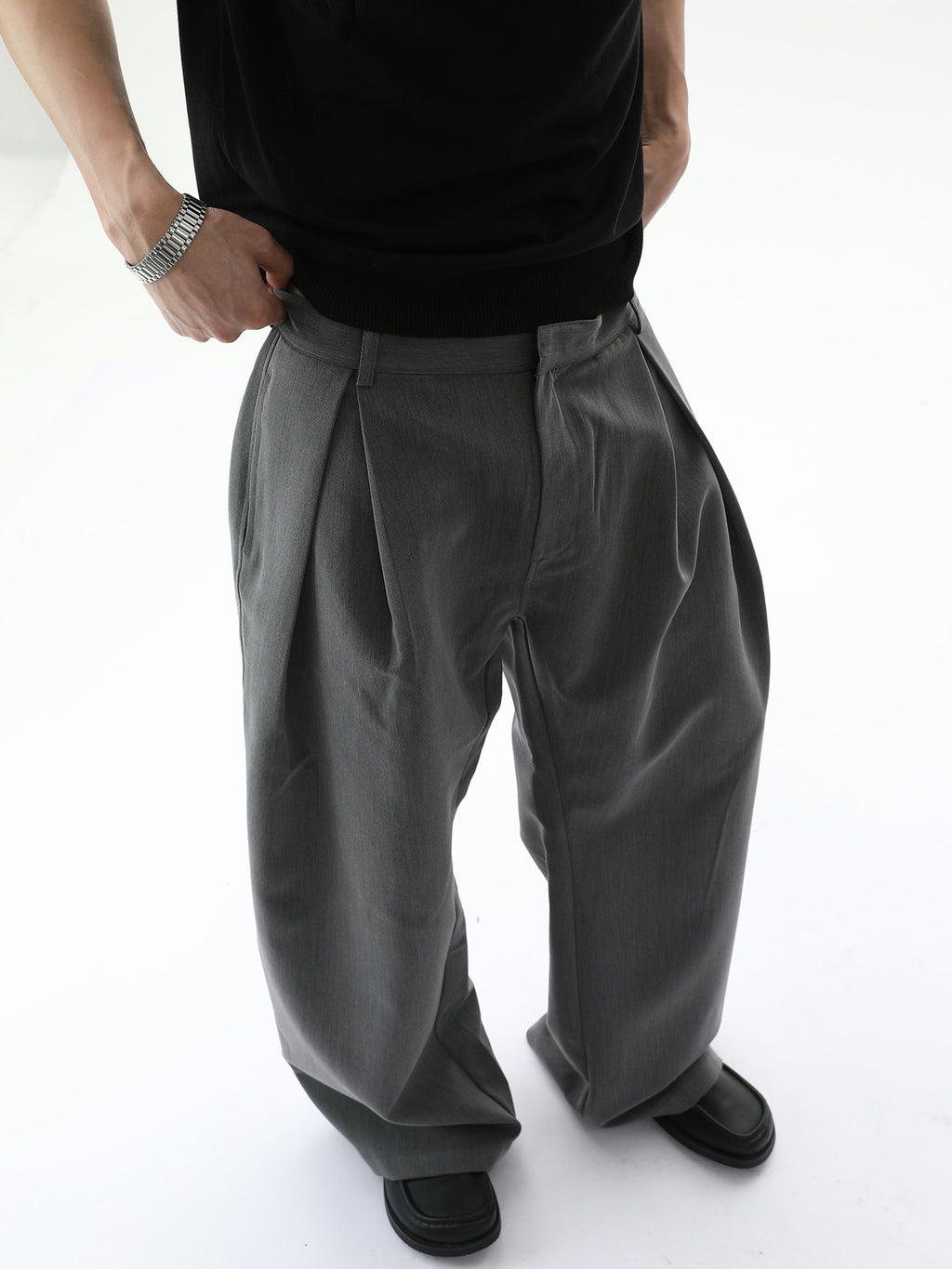 BNB Perfect A Pleated Slacks (2color)