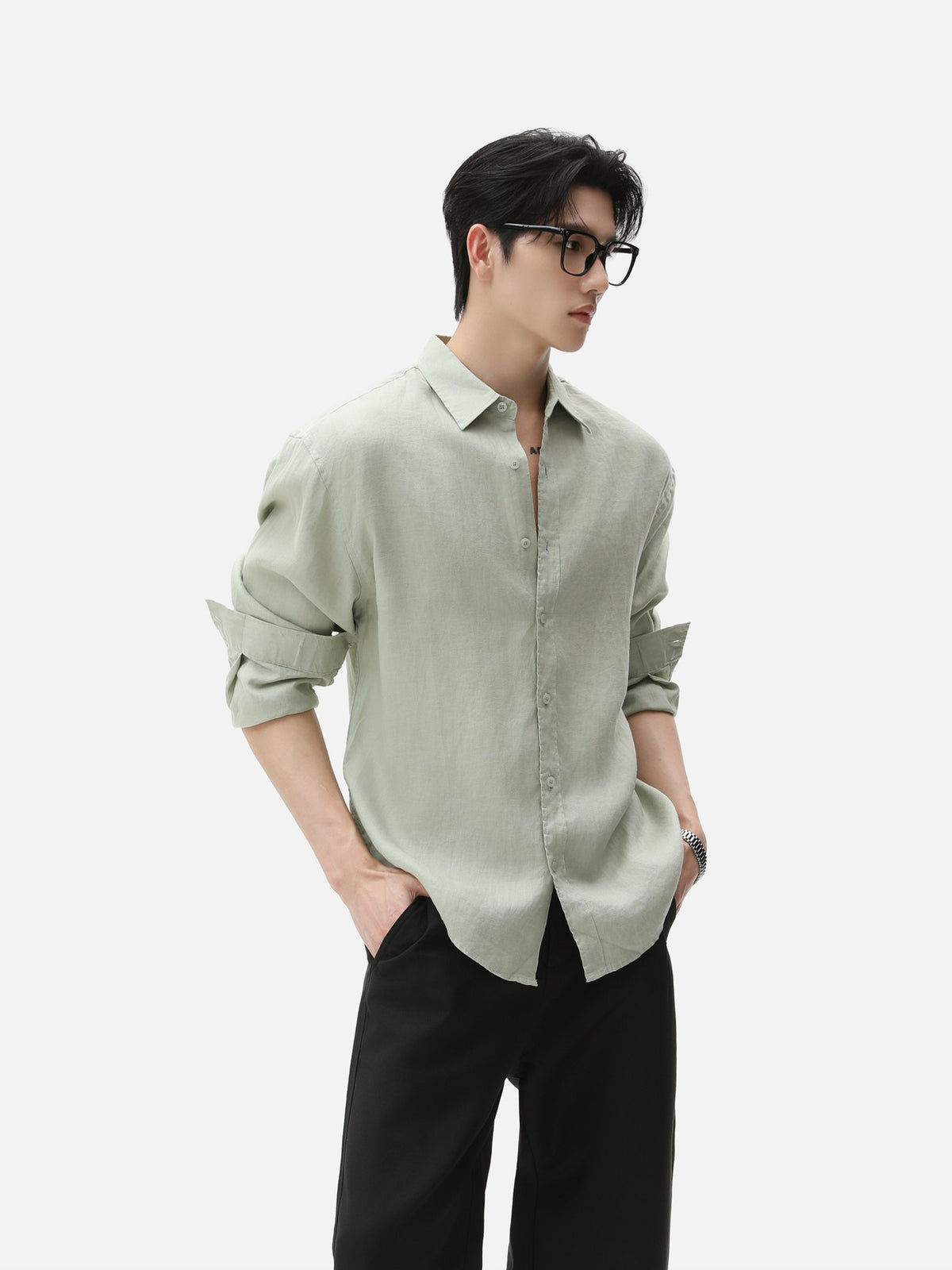 BNB Textured Dew-Linen Overshirt (5colors)