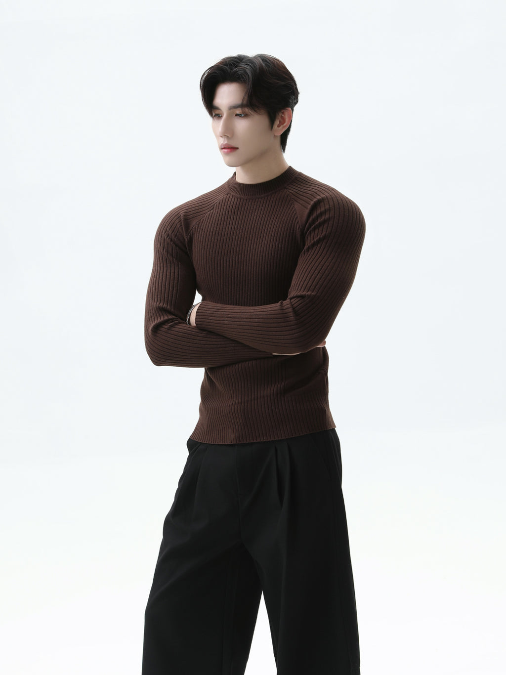 BNB Perfect Essential Rib Mock Knit (4color)
