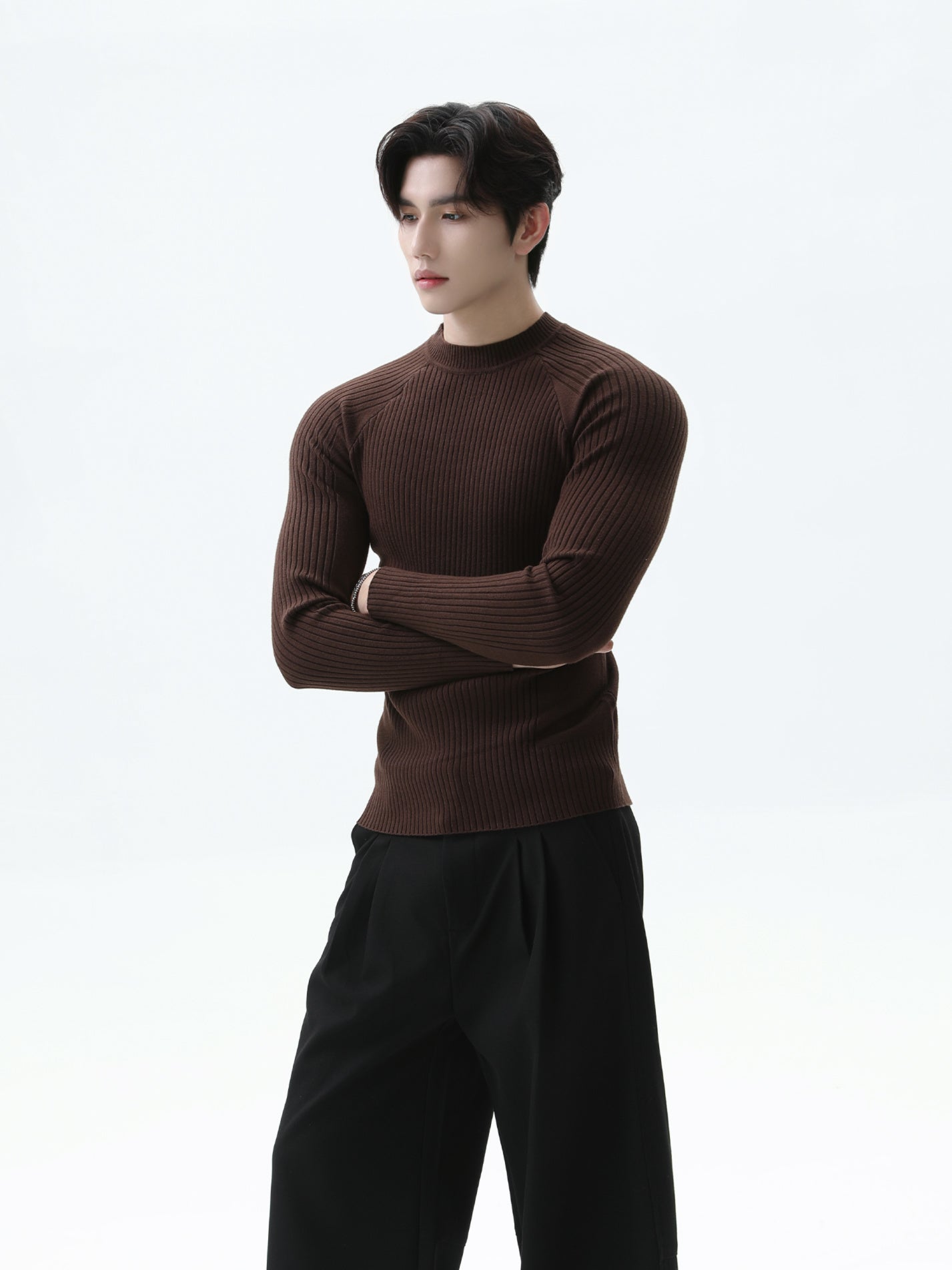BNB Perfect Essential Rib Mock Knit (4color)