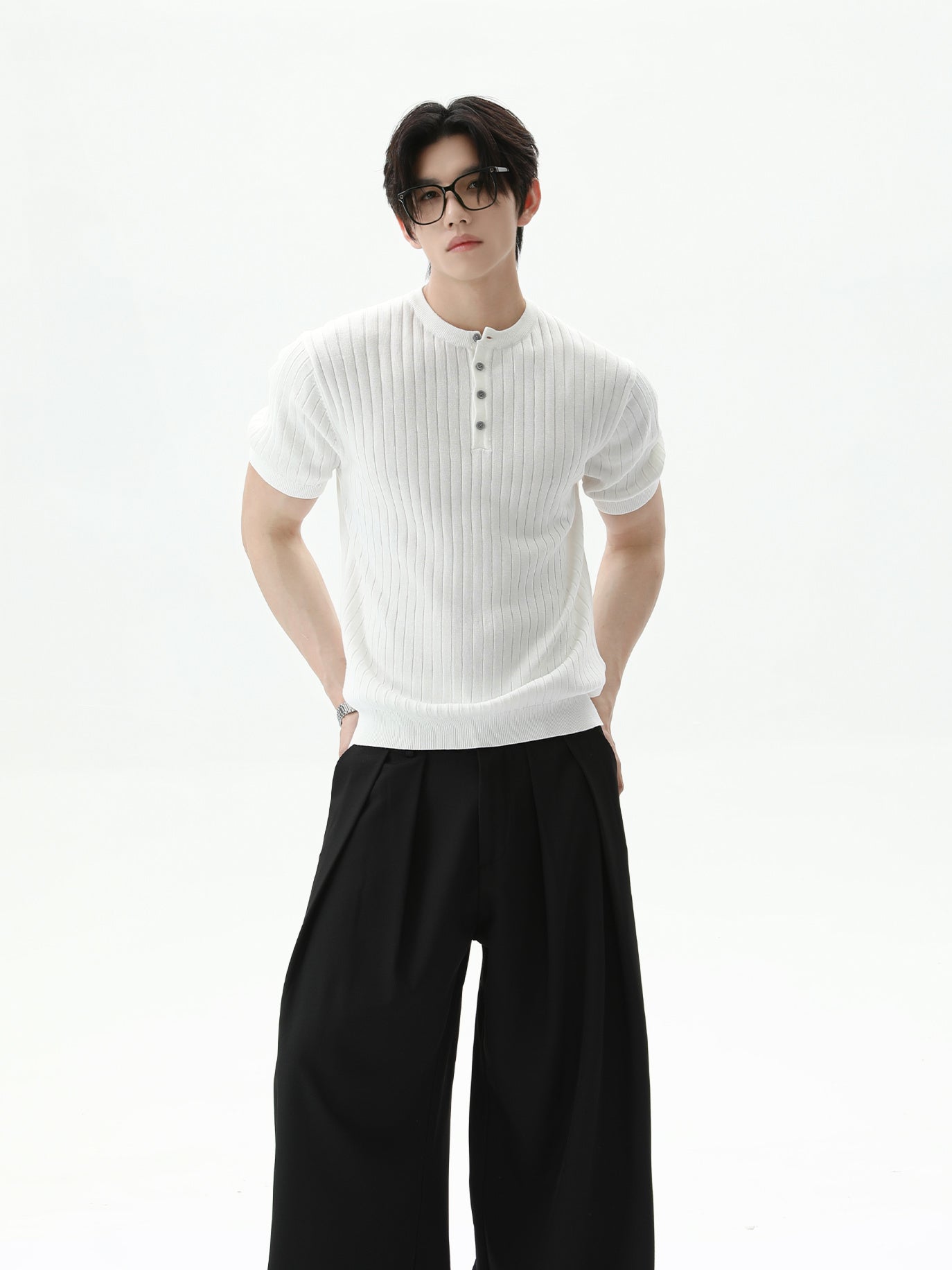 BNB Perfect Rib Knit Henley (2color)