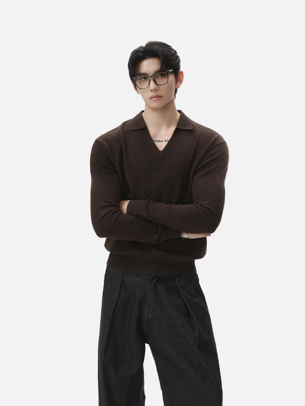 BNB Seamless V-Polo Sweater (4colors)