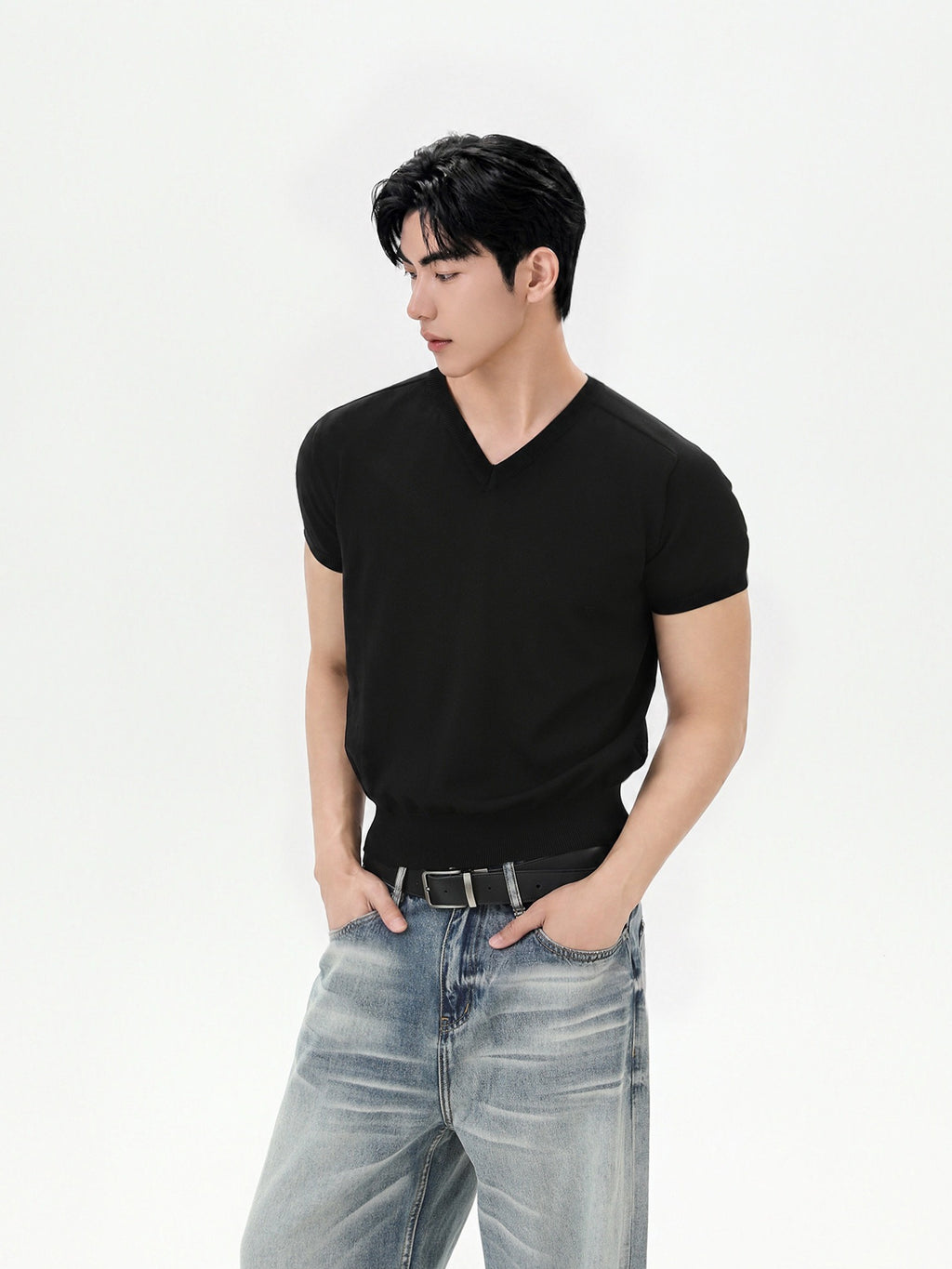 BNB Essential V-Knit T-shirt (3color)