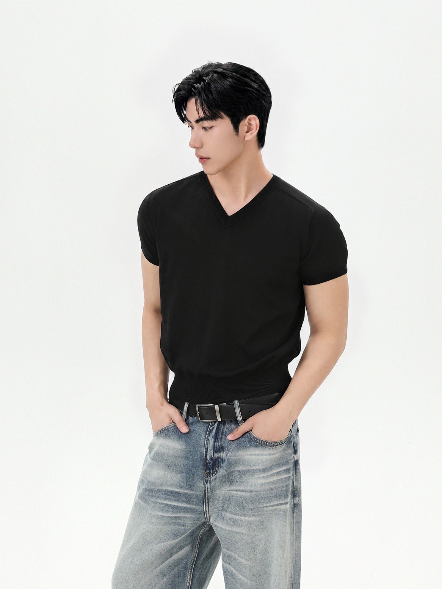 BNB Essential V-Knit T-shirt (3color)
