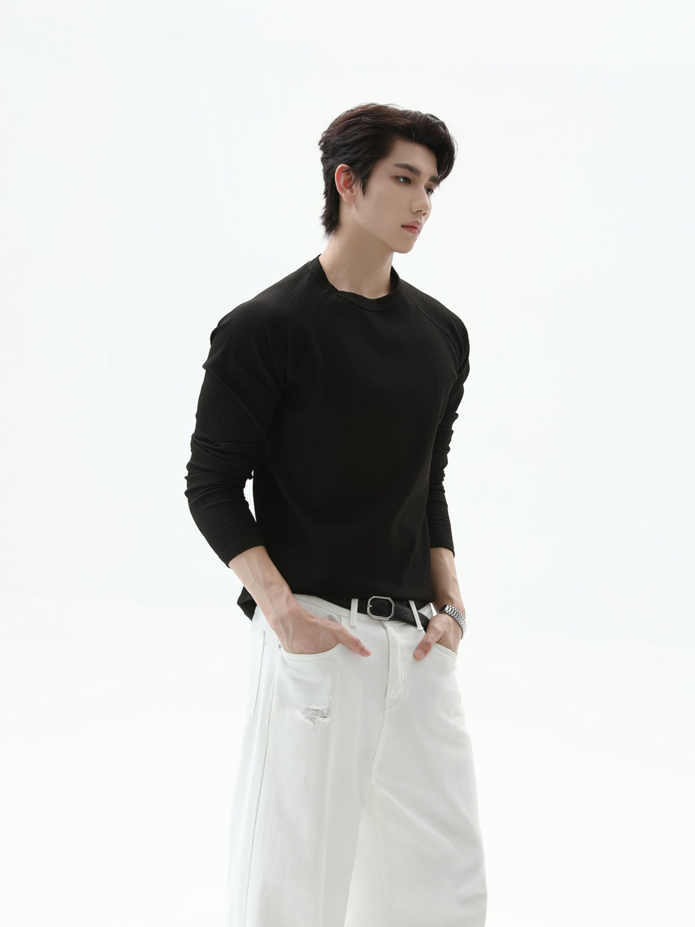 BNB Perfect Waffle Thermal Long Tee (2color)
