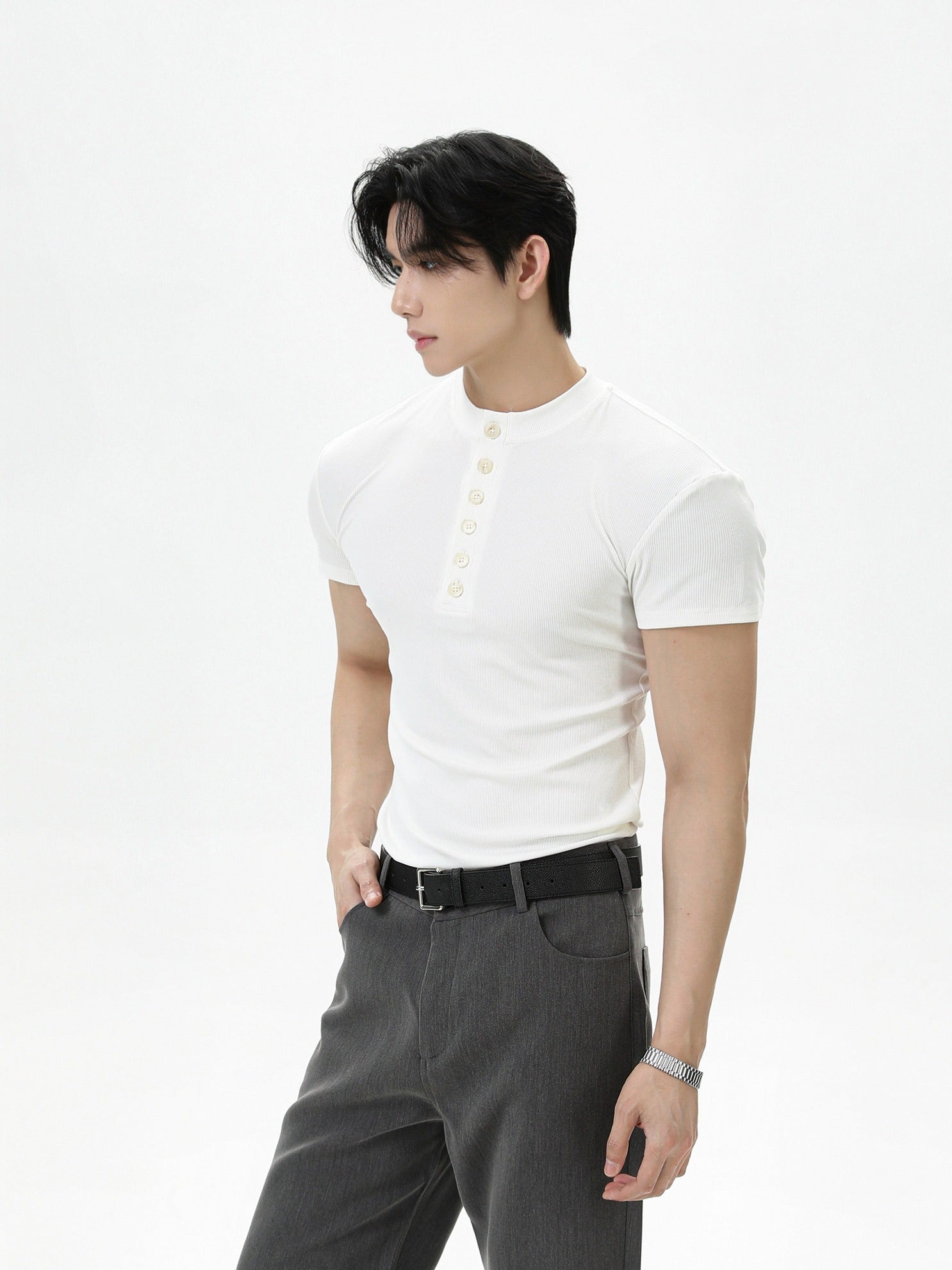 BNB Perfect Smooth Henleyneck Knit (3color)