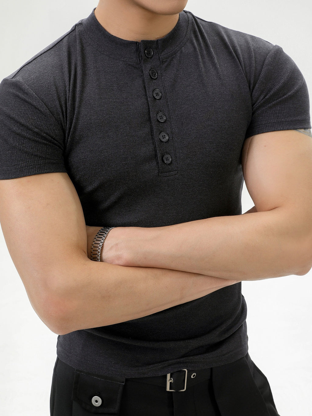 BNB Perfect Smooth Henleyneck Knit (3color)