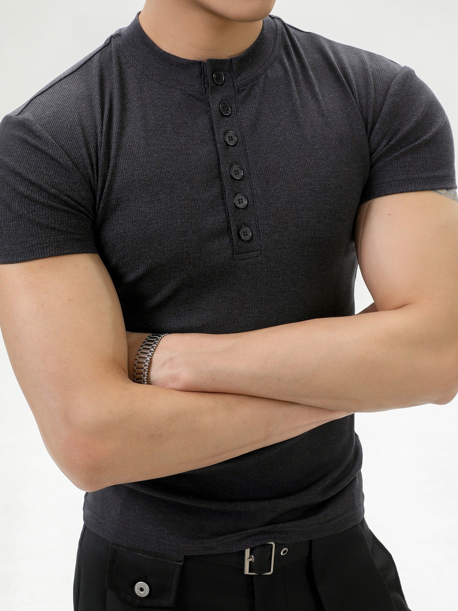 BNB Perfect Smooth Henleyneck Knit (3color)