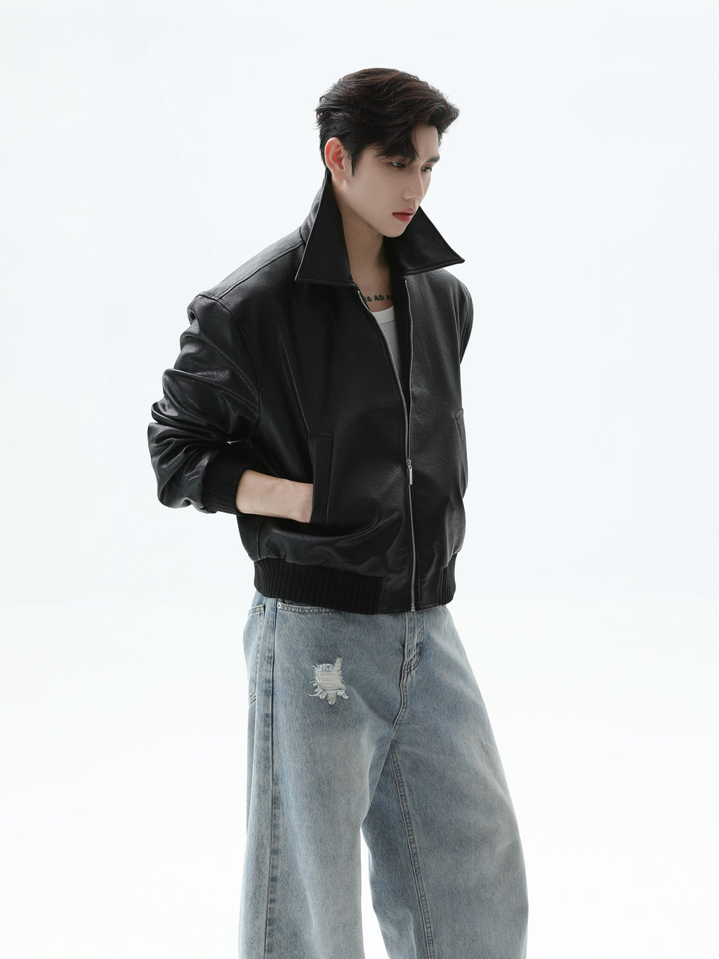 BNB Perfect Essential Leather MA-1 (2color)