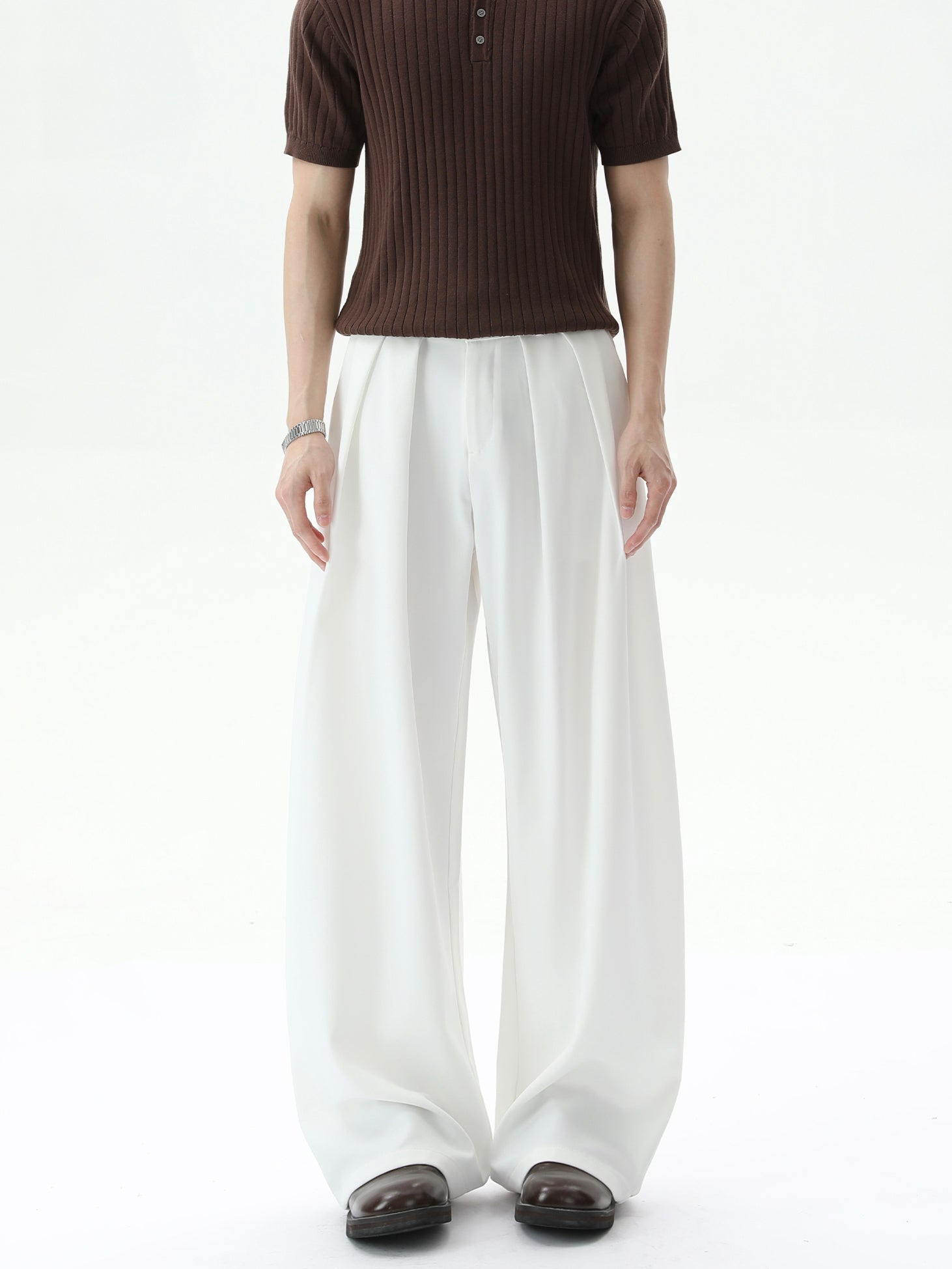 BNB Perfect Pleated Slim Slacs (2color)