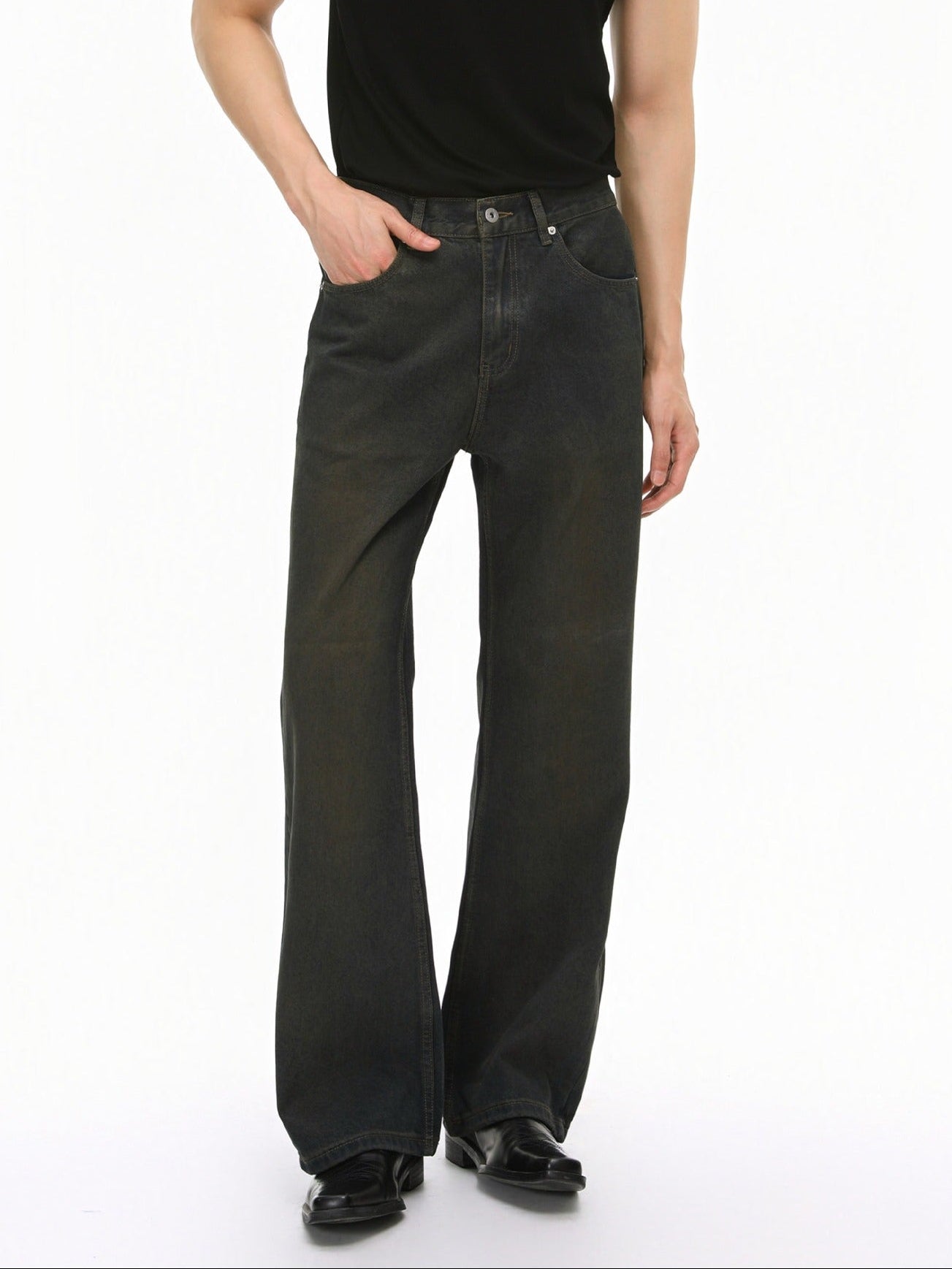 BNB Washed Straight Denim Pants
