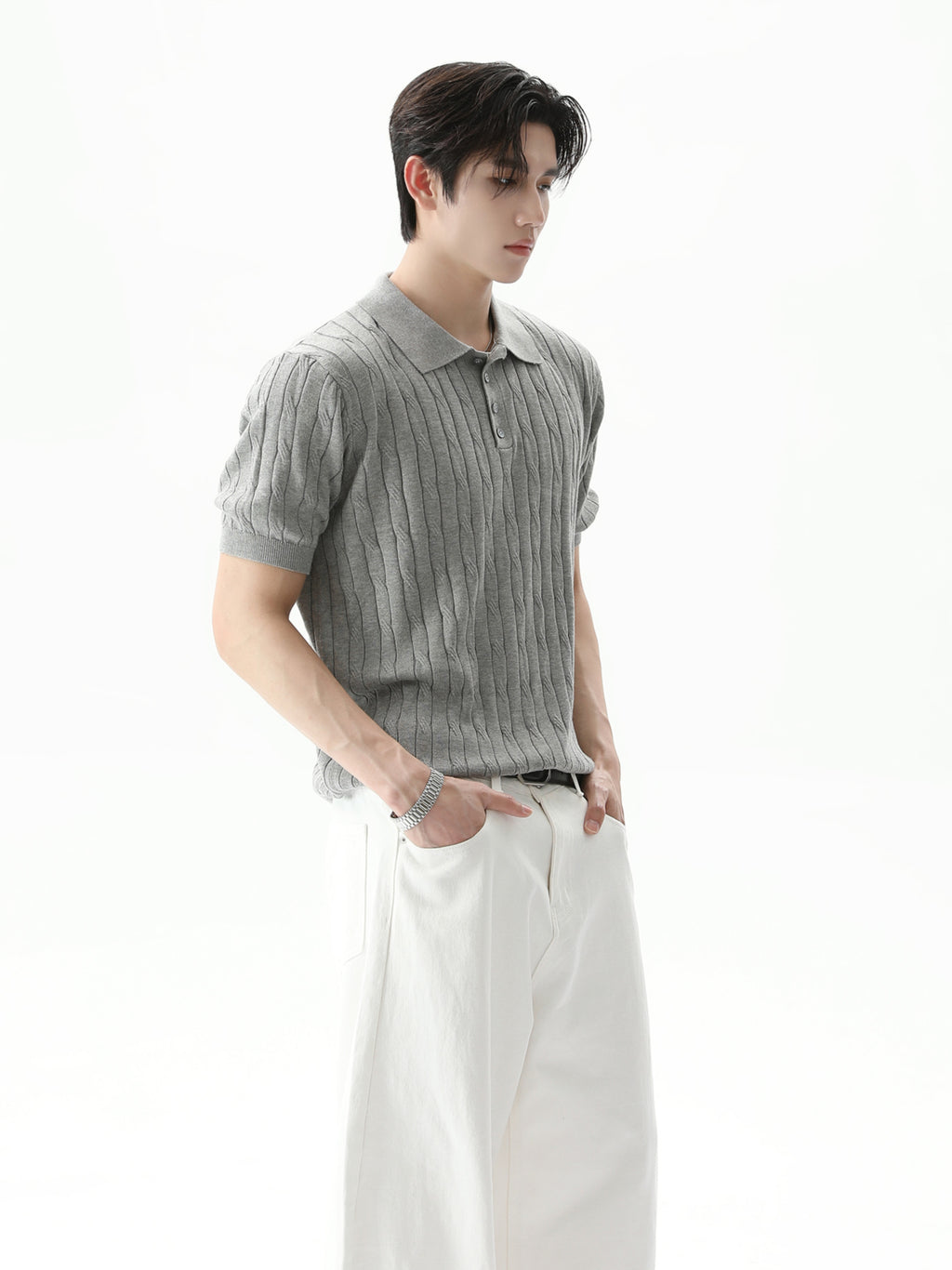 BNB Perfect Cable Knit Polo