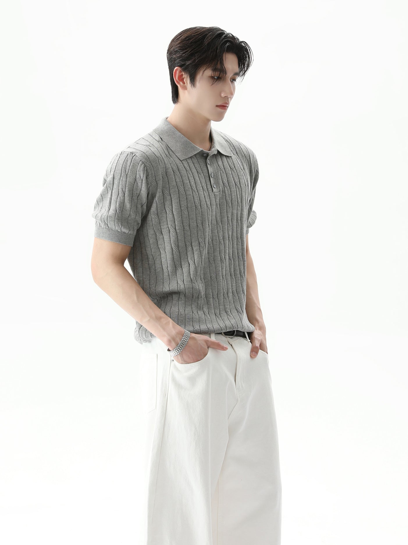 BNB Perfect Cable Knit Polo