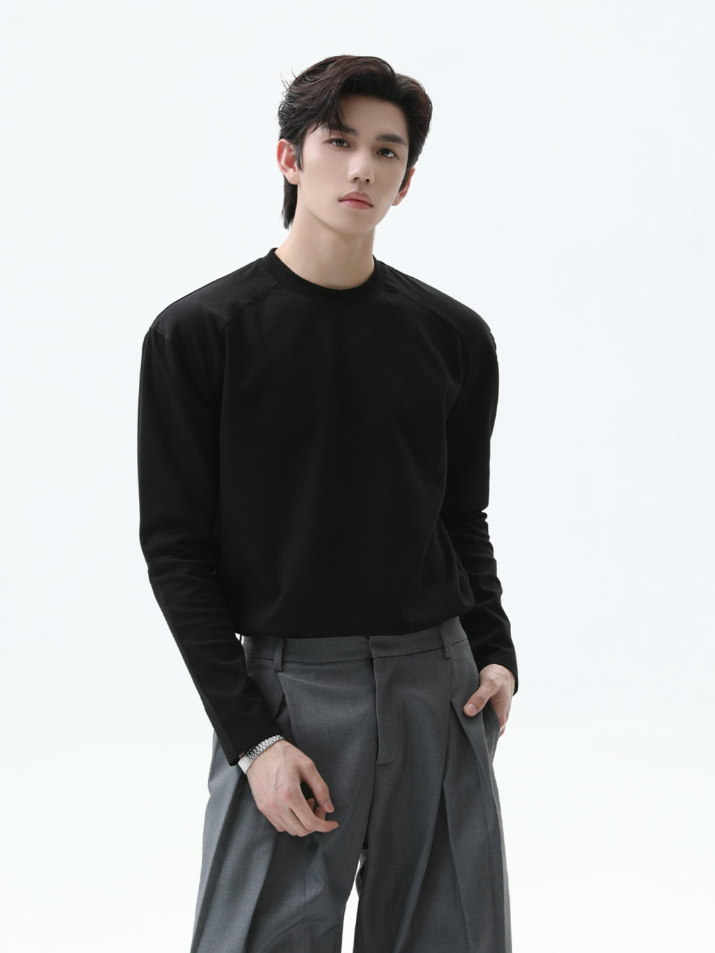 BNB Perfect Crew Neck Long T-shirt (4color)