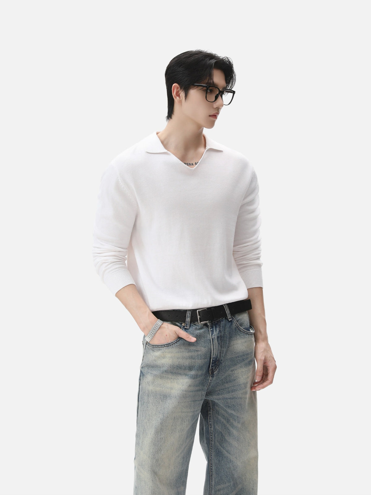 BNB Seamless V-Polo Sweater (4colors)