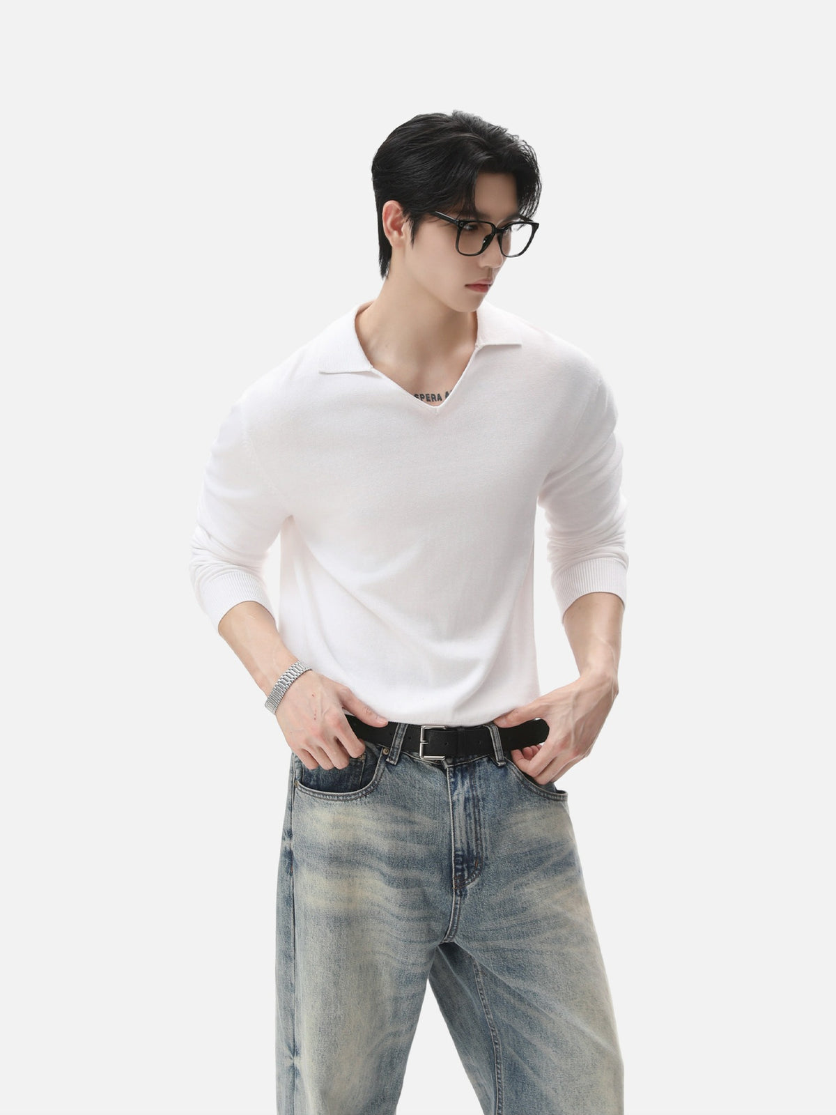 BNB Seamless V-Polo Sweater (4colors)
