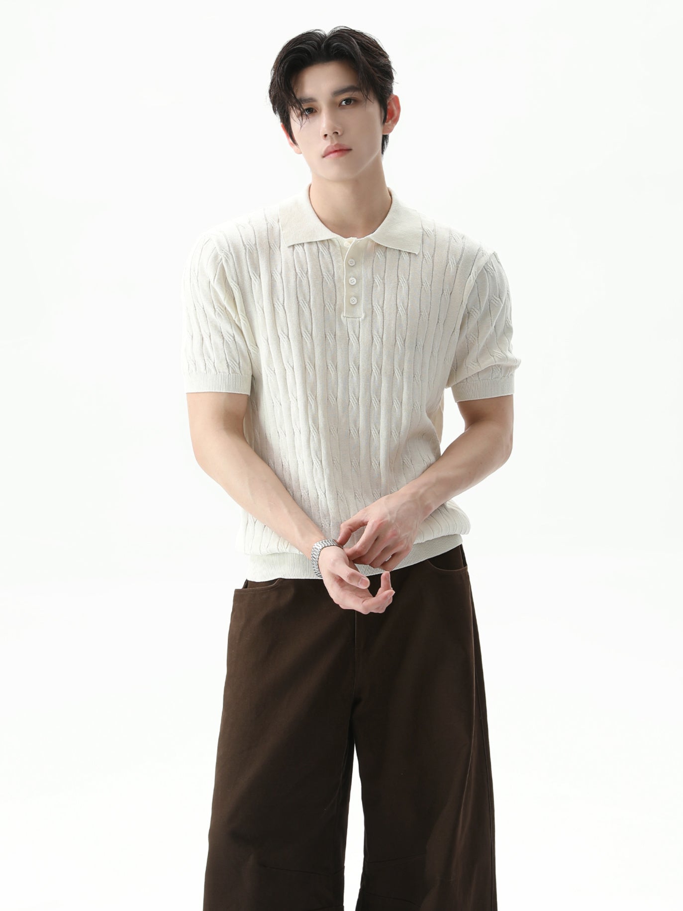 BNB Perfect Cable Knit Polo