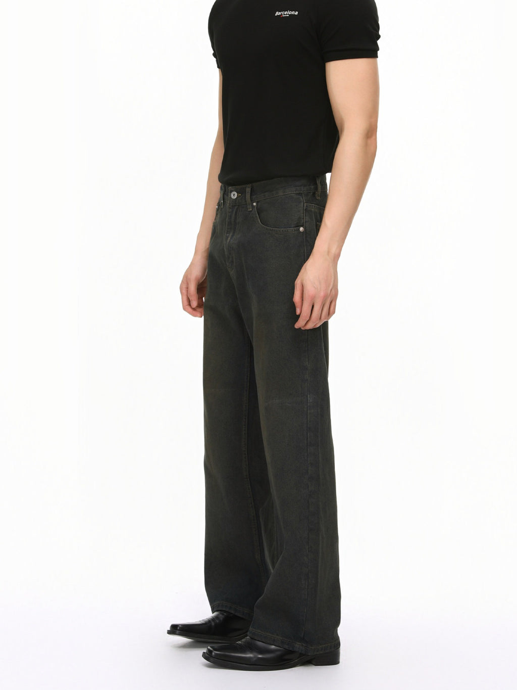 BNB Washed Straight Denim Pants