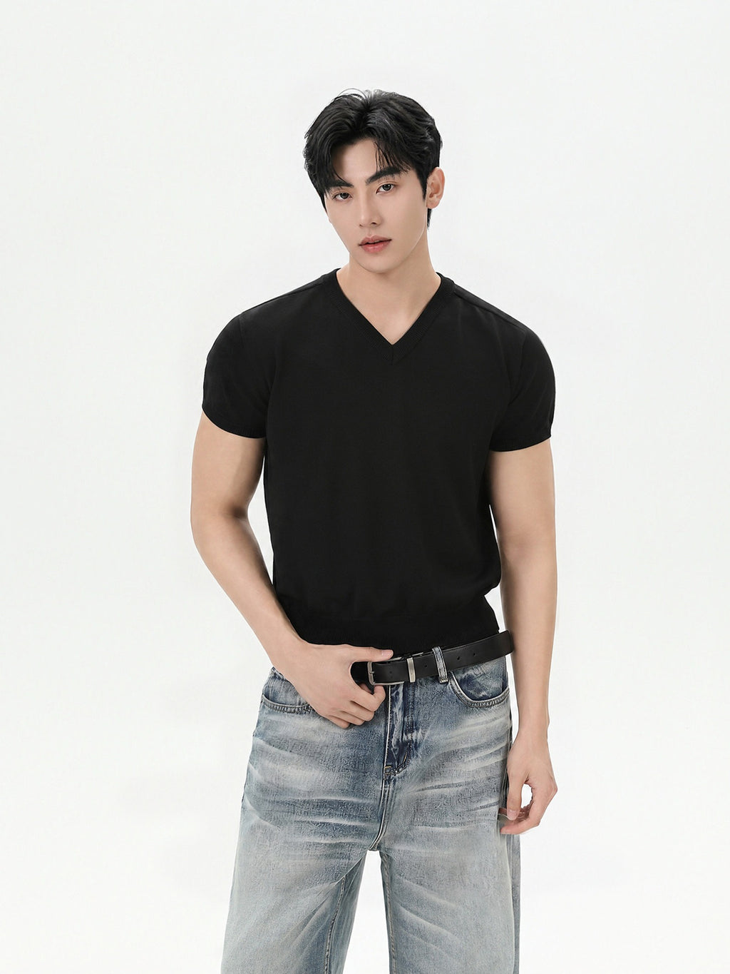 BNB Essential V-Knit T-shirt (3color)