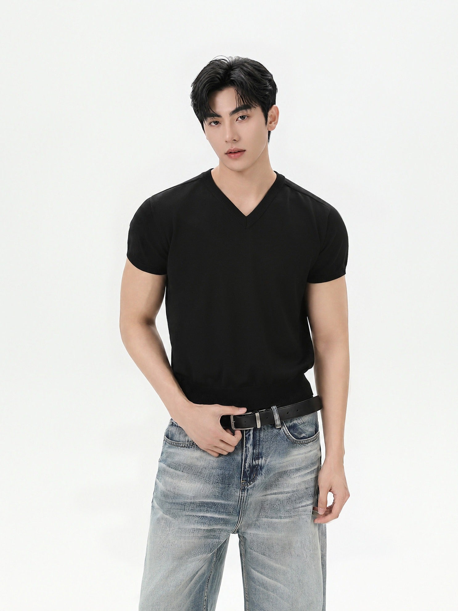 BNB Essential V-Knit T-shirt (3color)