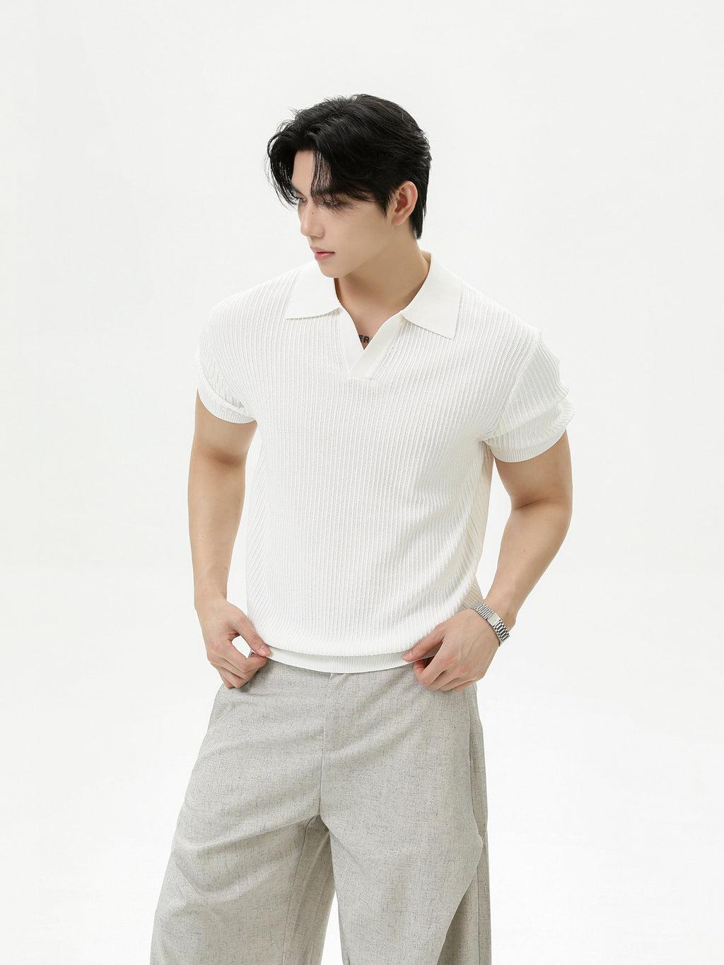 BNB Tight Half Polo Knit (4color)