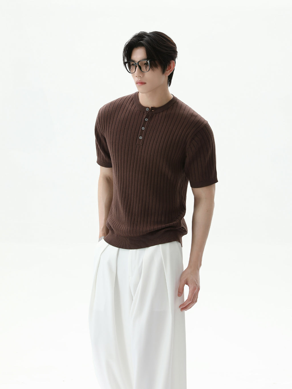 BNB Perfect Rib Knit Henley (2color)