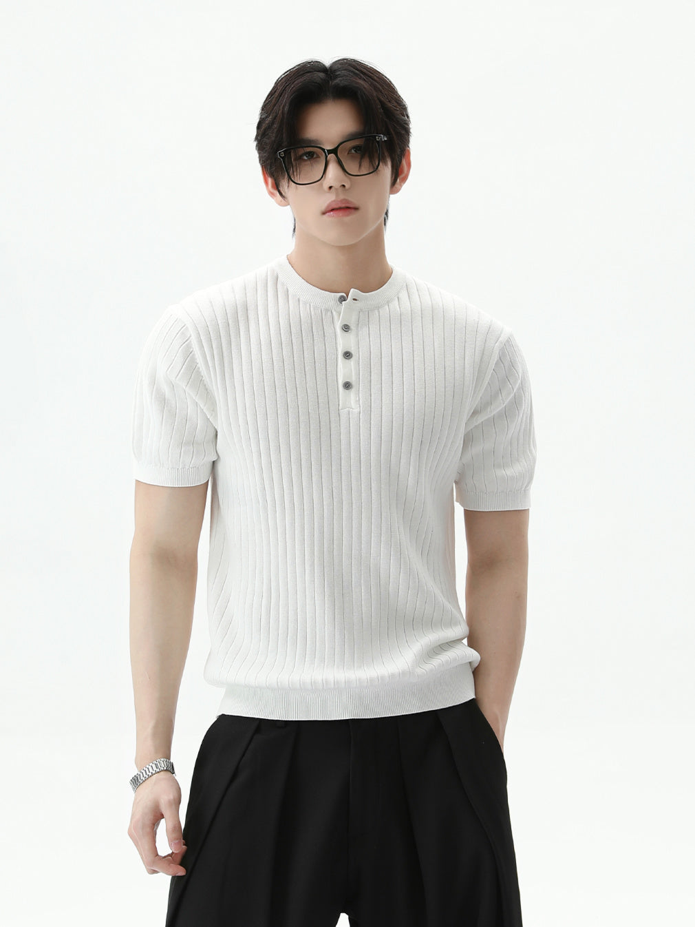 BNB Perfect Rib Knit Henley (2color)