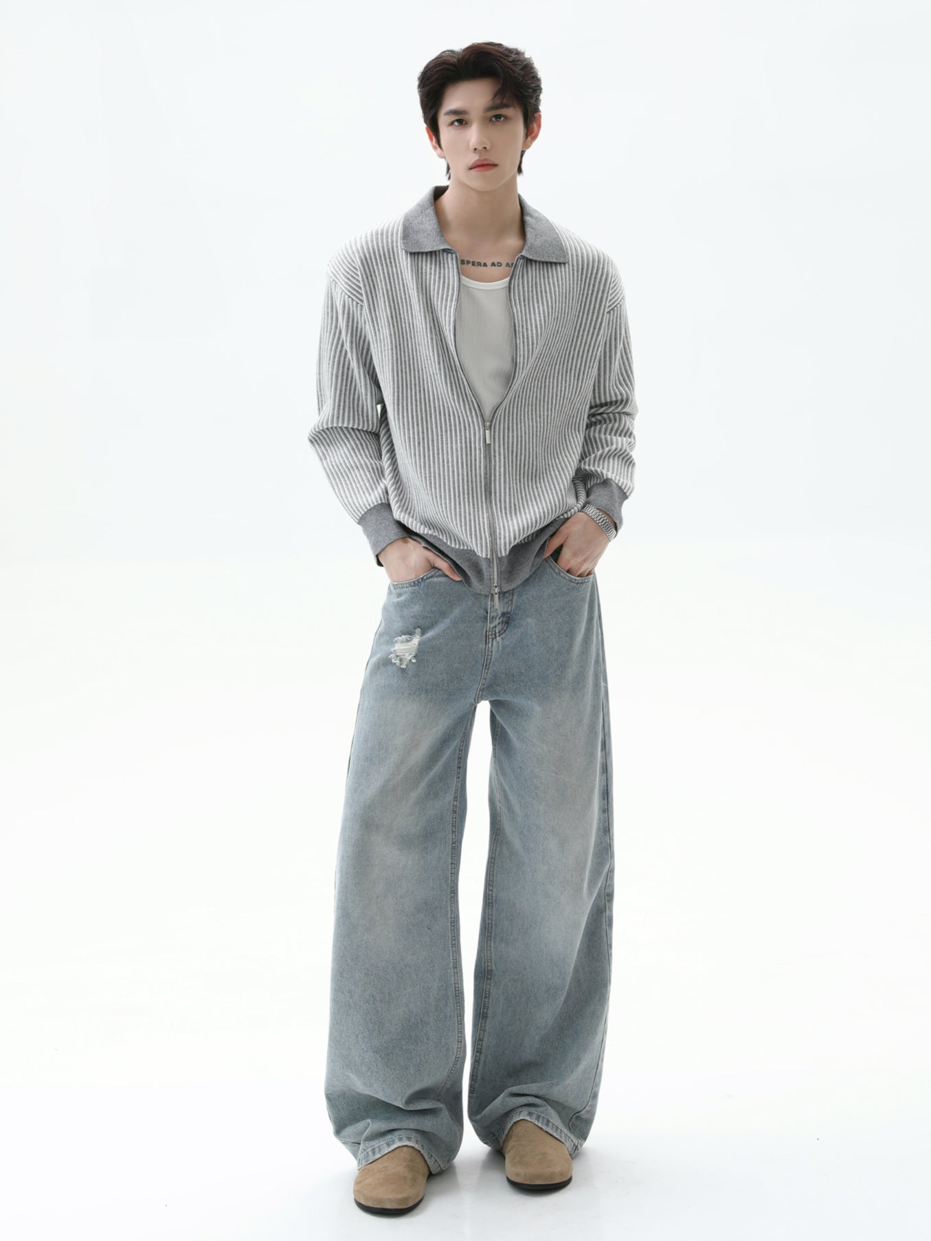 BNB Perfect Rib Zip Knit (3color)