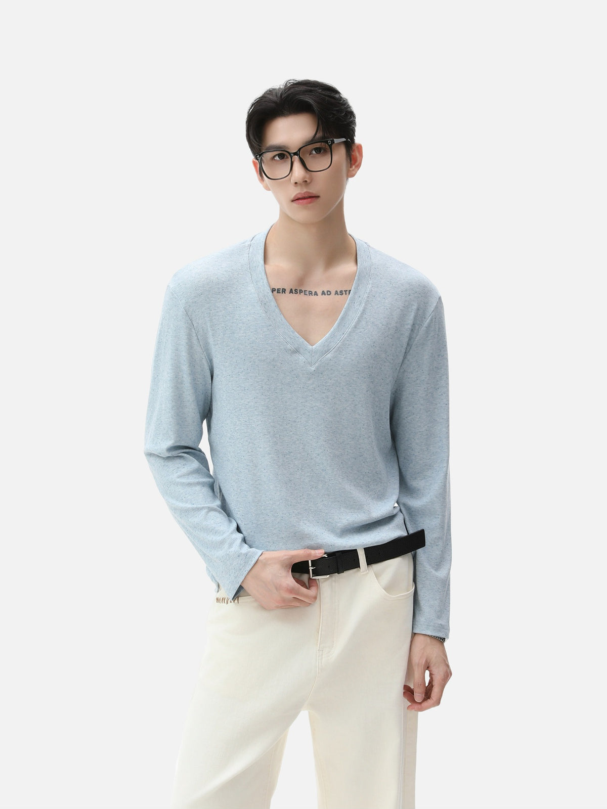 BNB Sculpt Heather V-Neck Tee (3colors)