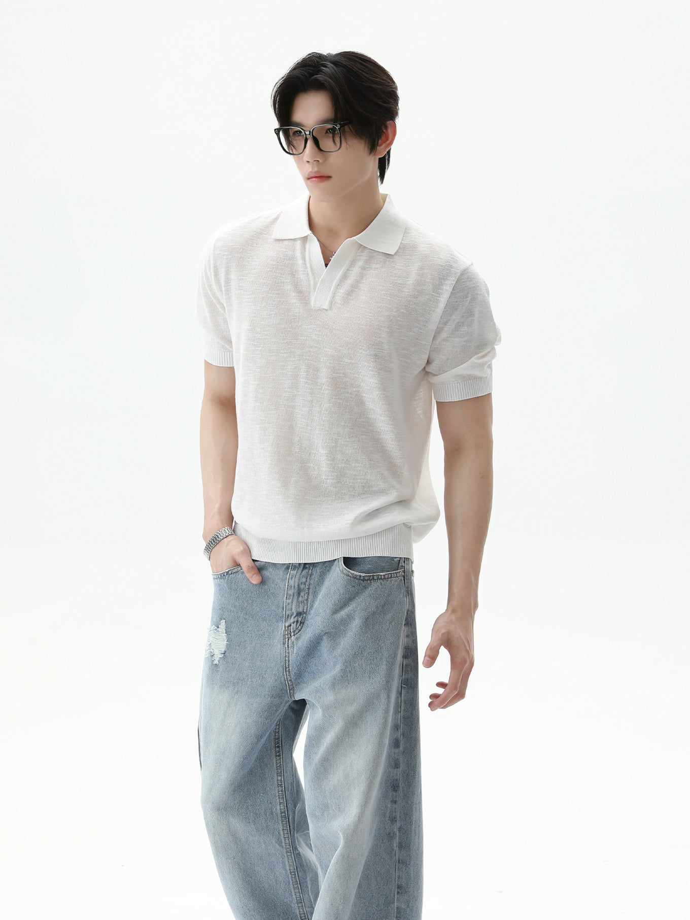 BNB Perfect Open Collar Polo (2color)