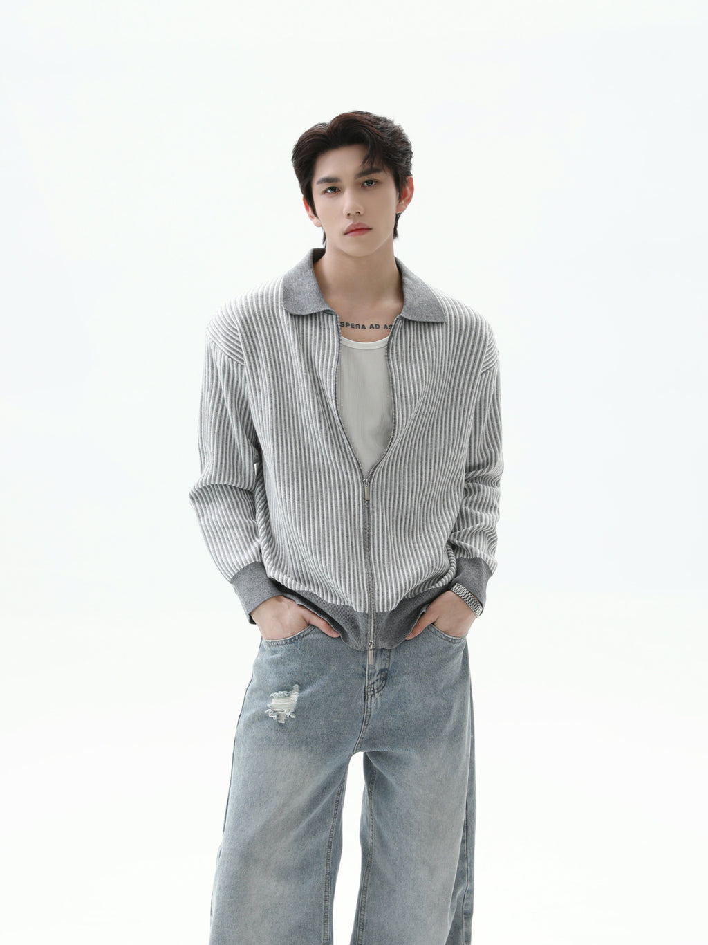 BNB Perfect Rib Zip Knit (3color)