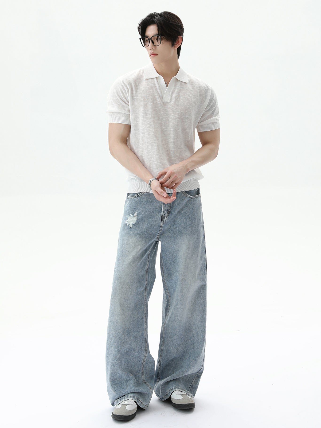 BNB Perfect Open Collar Polo (2color)