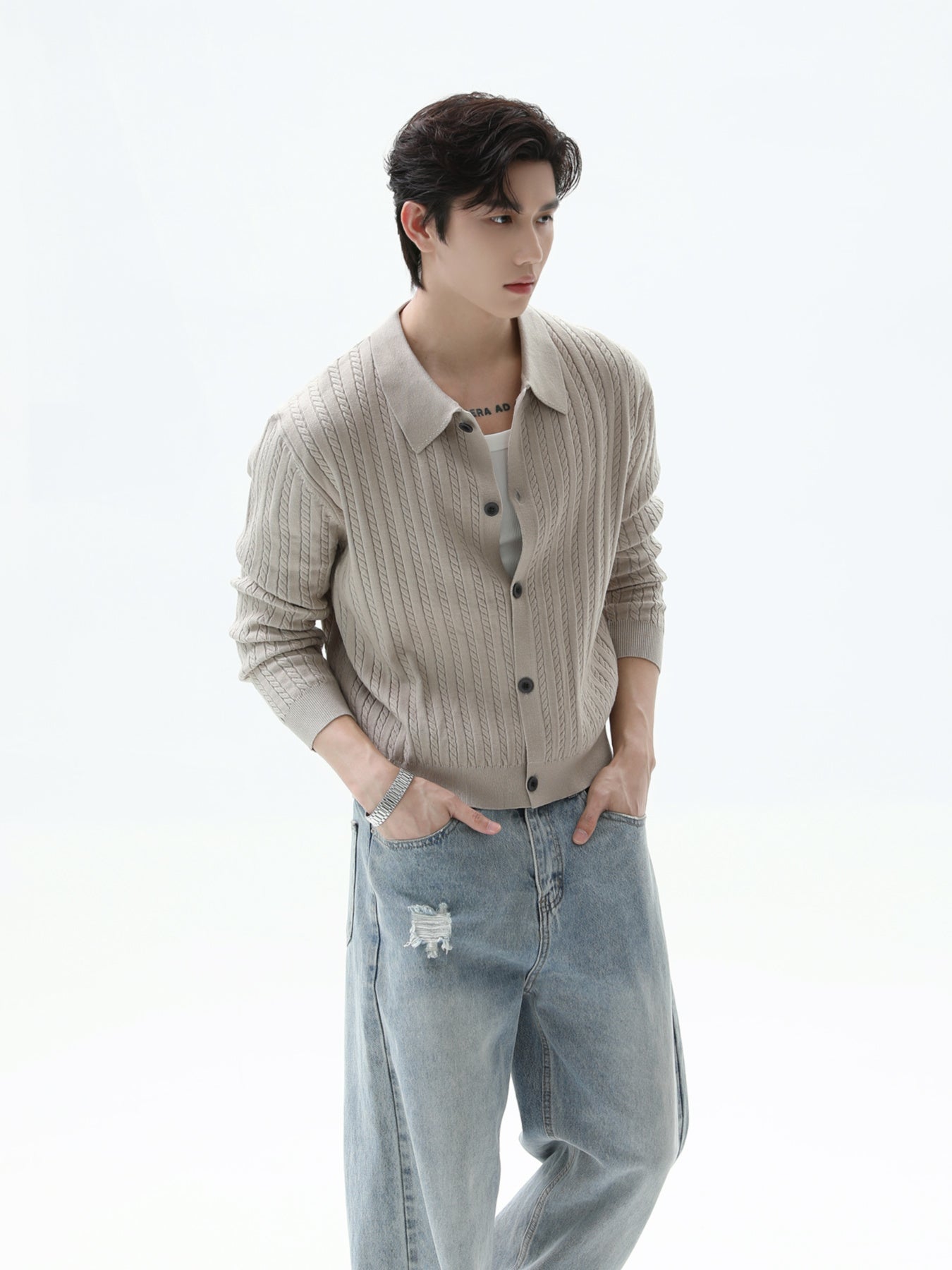 BNB Perfect Cable Shirt Knit (3color)