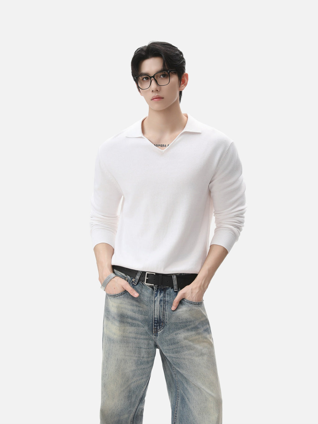BNB Seamless V-Polo Sweater (4colors)