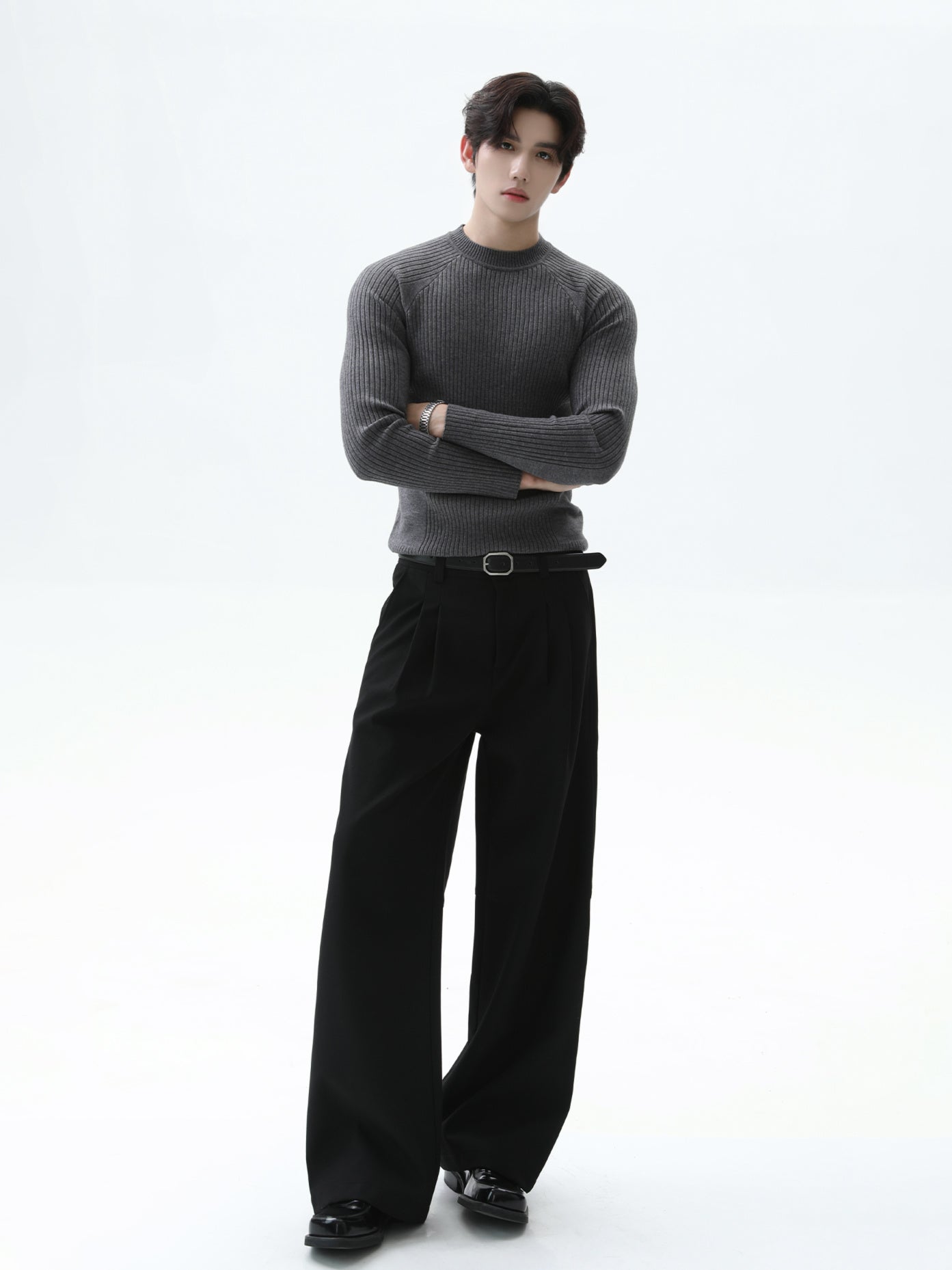 BNB Perfect Essential Rib Mock Knit (4color)