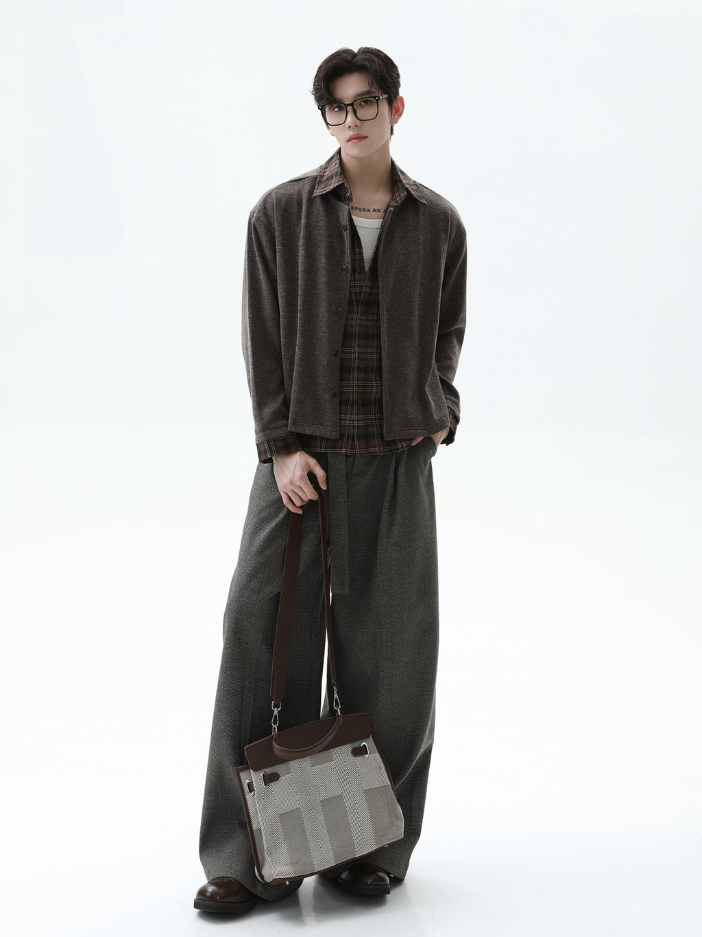 BNB Perfect Check Layered Shirt Jacket (2color)