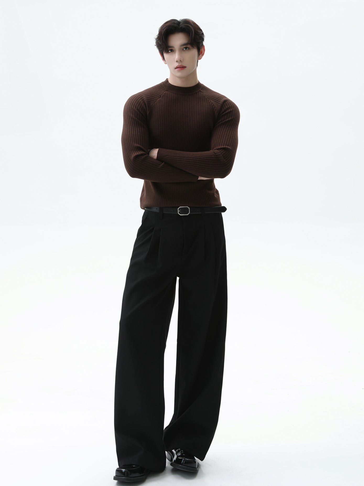 BNB Perfect Essential Rib Mock Knit (4color)