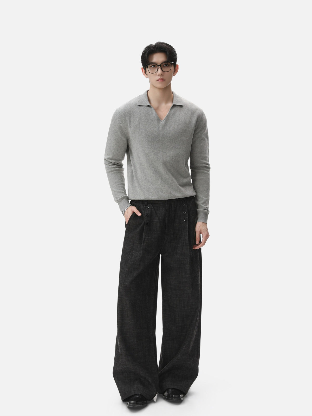 BNB Seamless V-Polo Sweater (4colors)