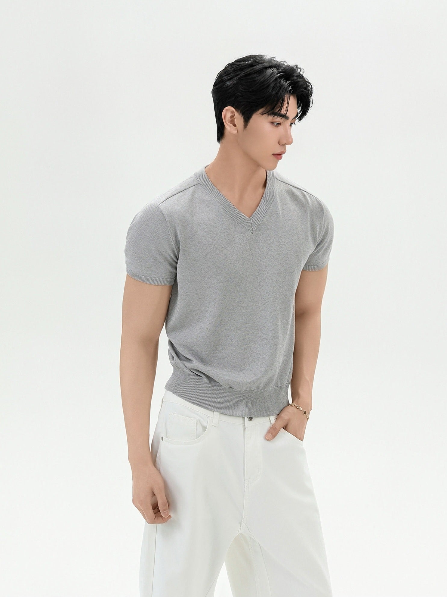 BNB Essential V-Knit T-shirt (3color)