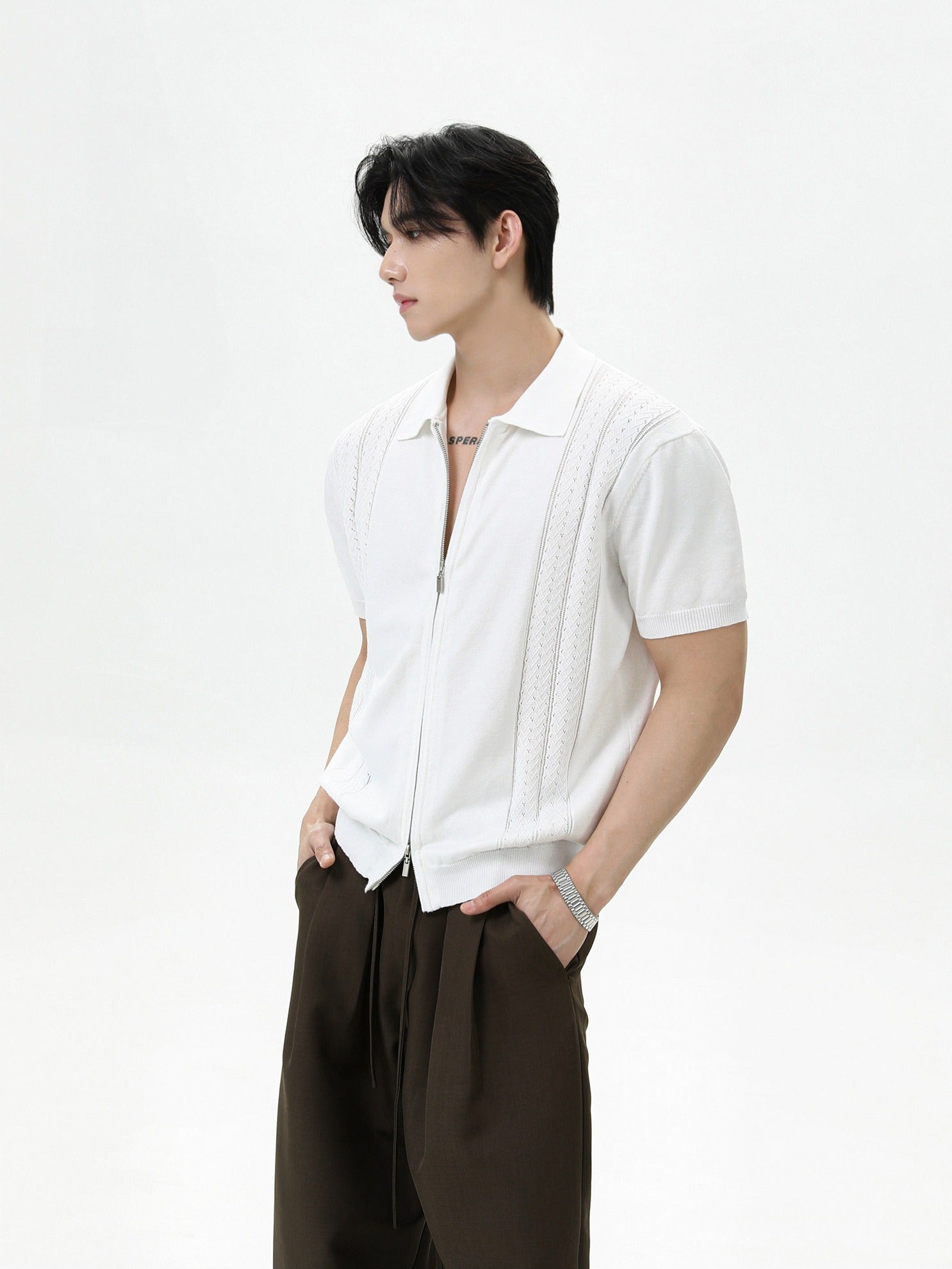 BNB Perfect Double Zip Polo Knit (3color)