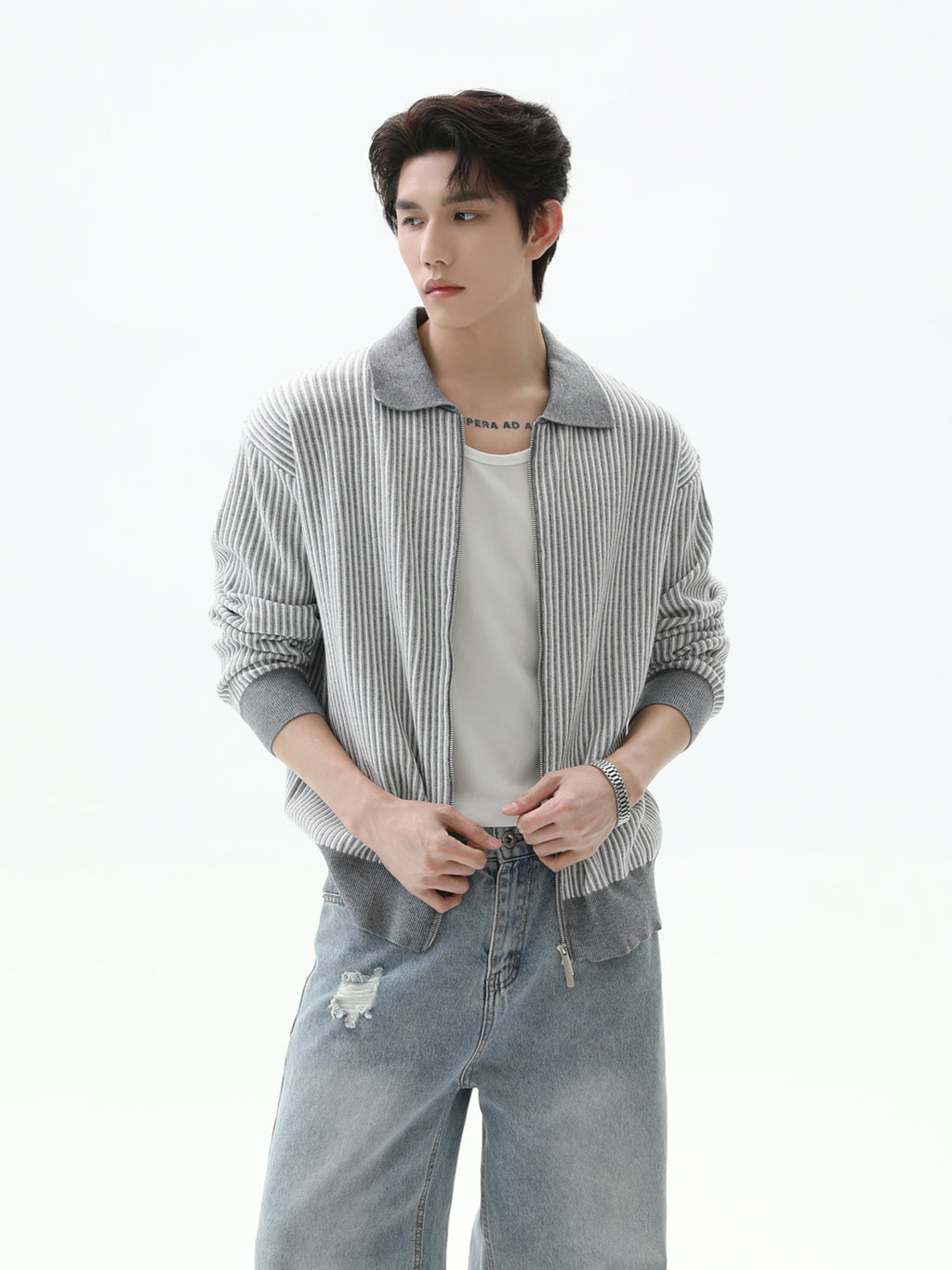 BNB Perfect Rib Zip Knit (3color)