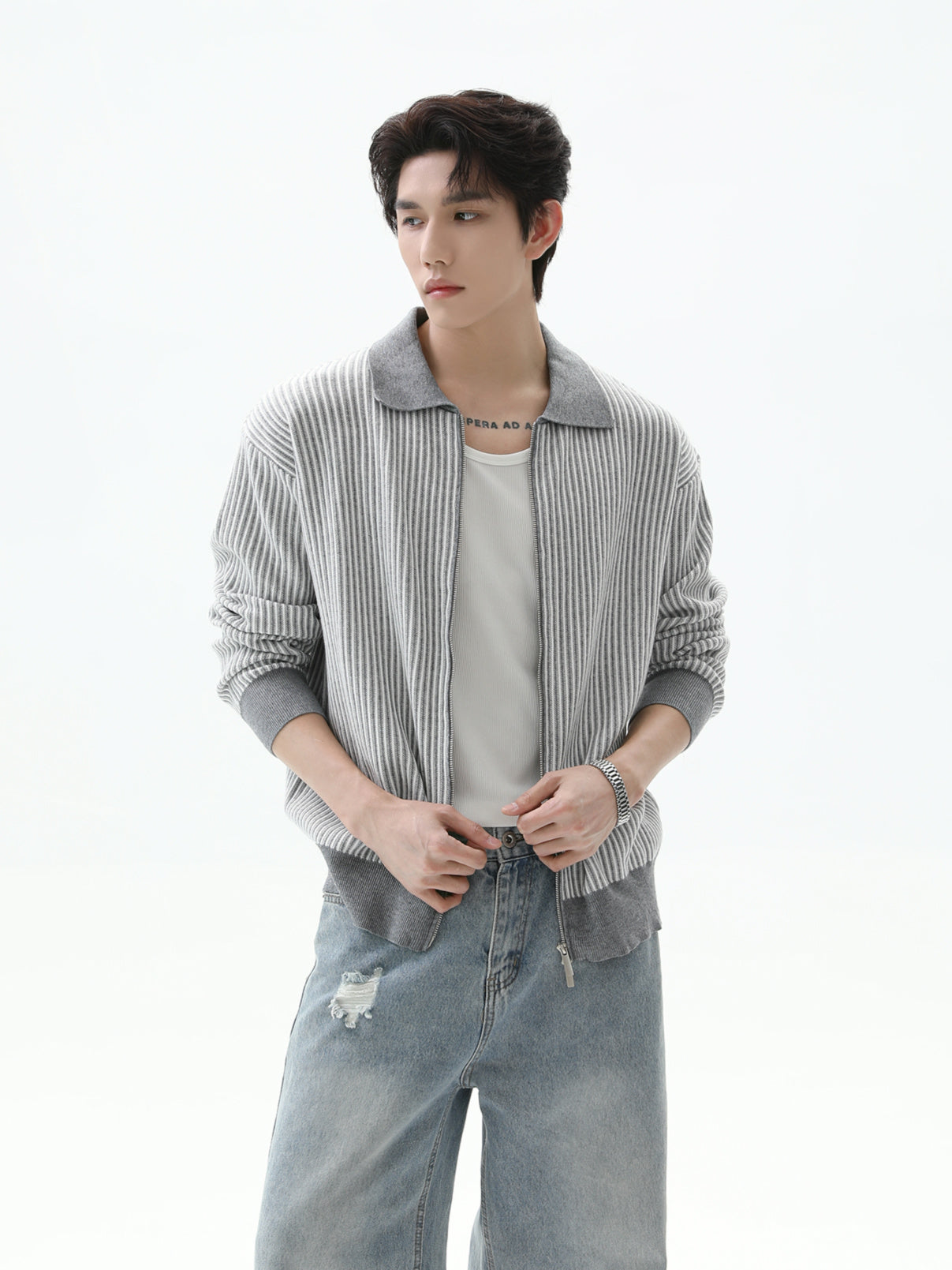BNB Perfect Rib Zip Knit (3color)