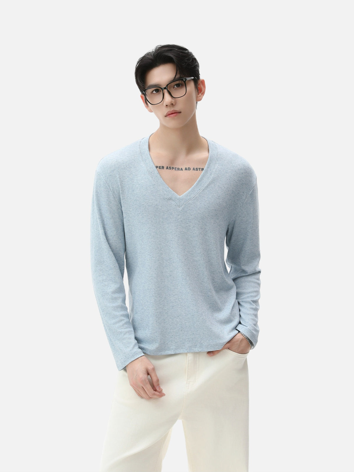 BNB Sculpt Heather V-Neck Tee (3colors)