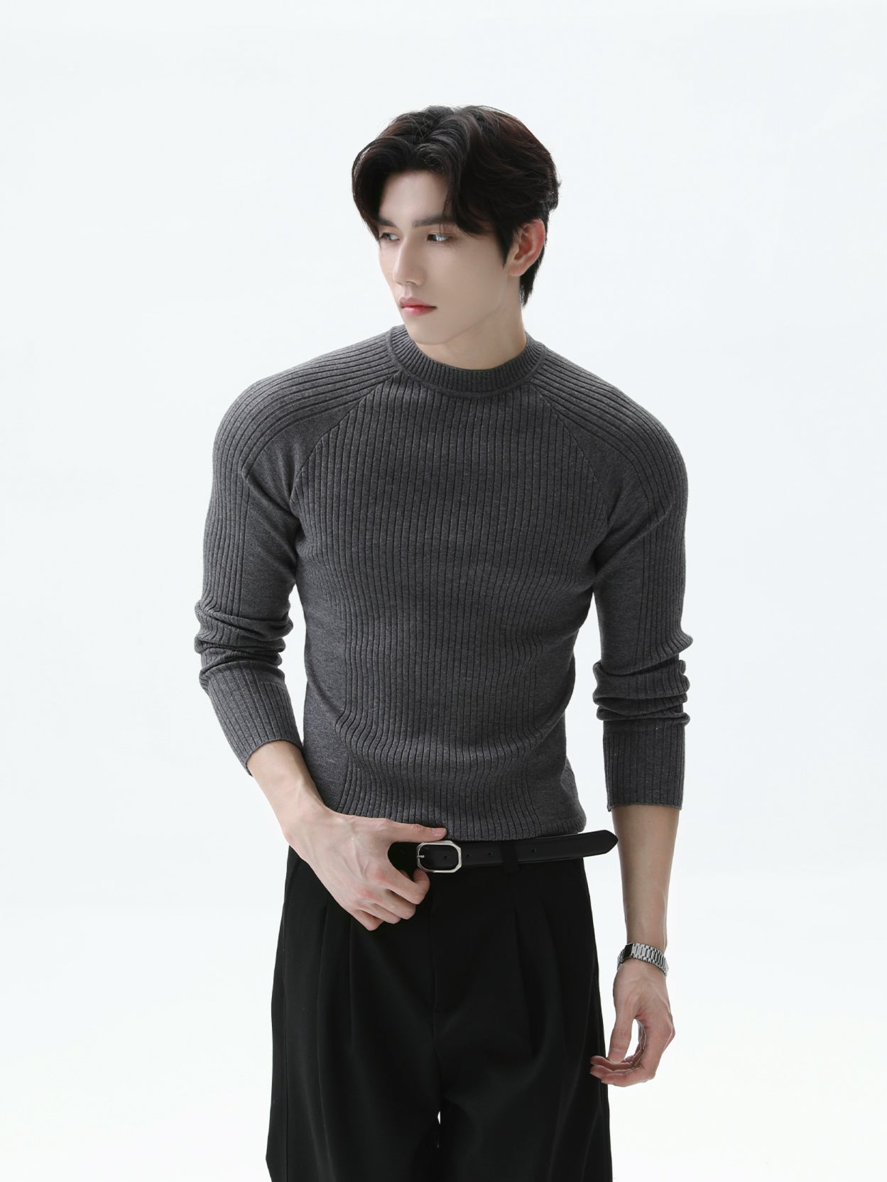 BNB Perfect Essential Rib Mock Knit (4color)