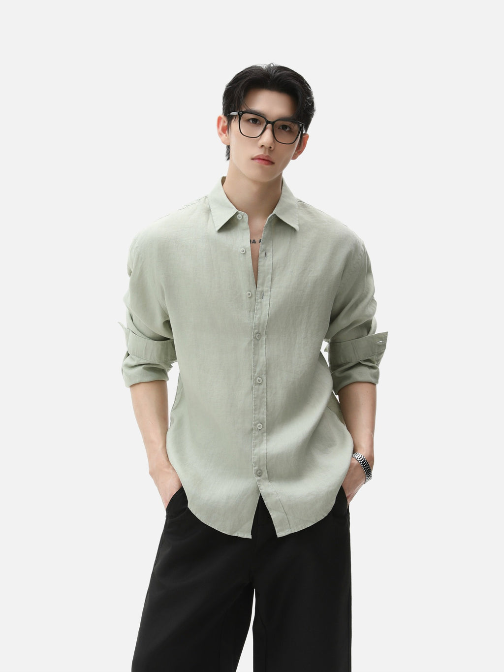 BNB Textured Dew-Linen Overshirt (5colors)