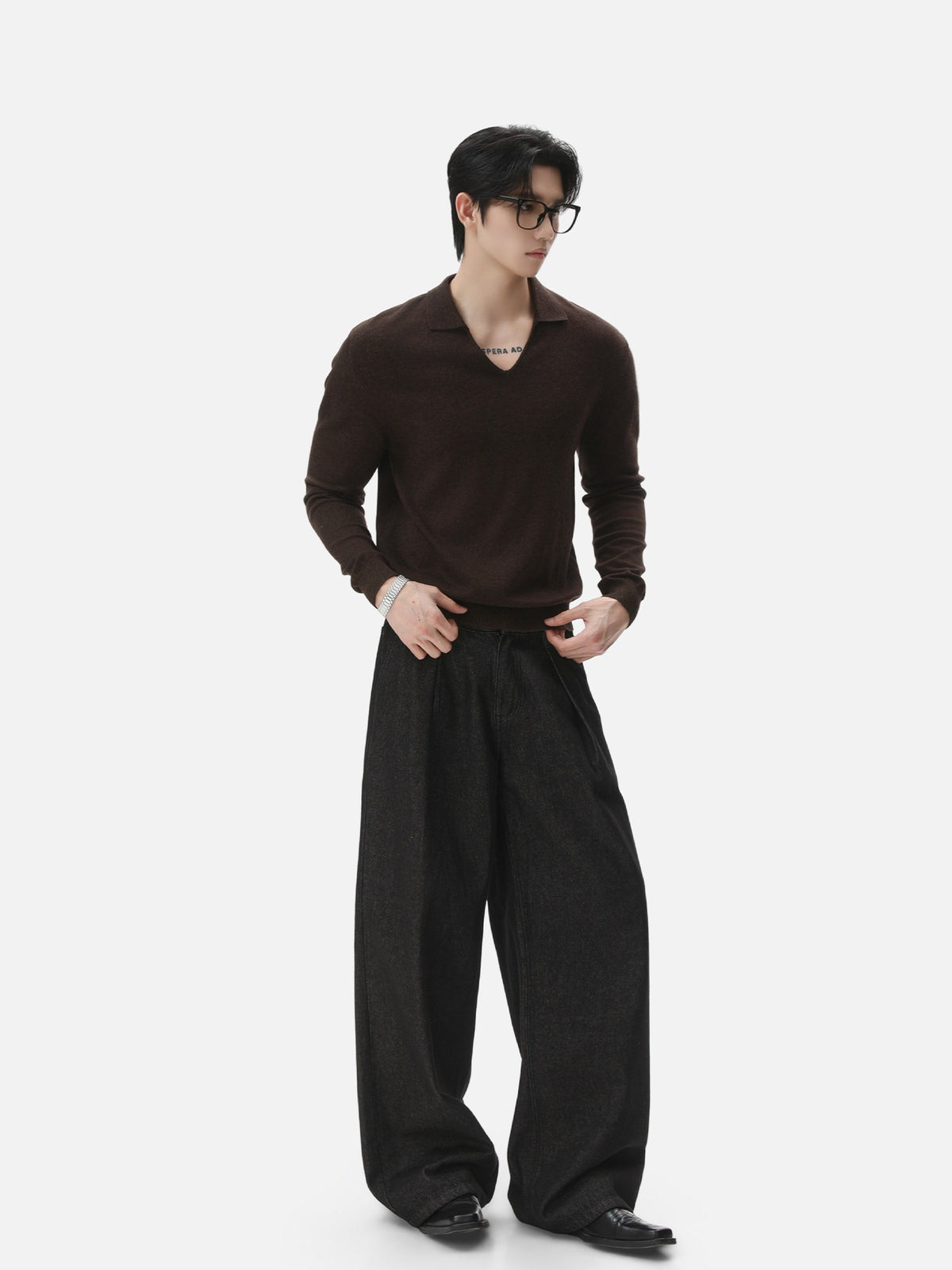 BNB Seamless V-Polo Sweater (4colors)
