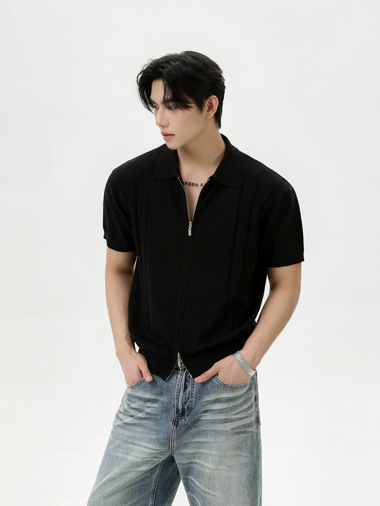 BNB Perfect Double Zip Polo Knit (3color)